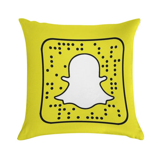 Snapchat Logo Pillow Soft Luxury Feel Throw Pillow