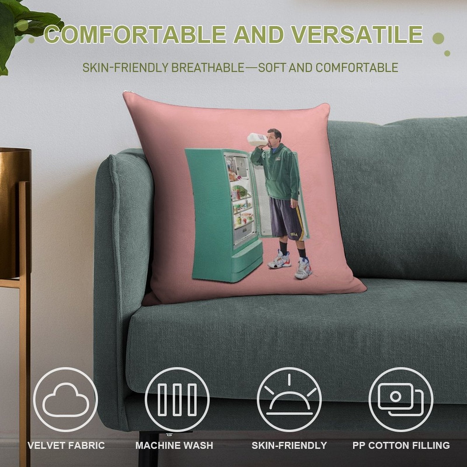 Adam Sandler Soft High-Density Material Throw Pillow