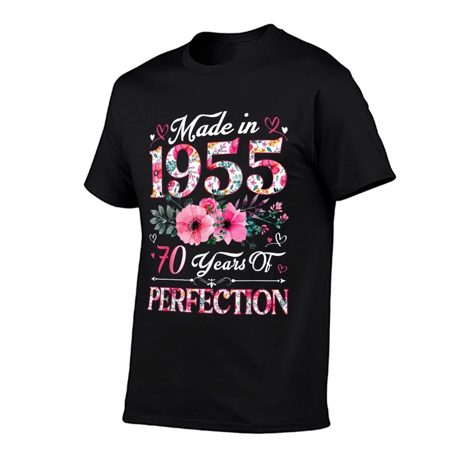 70 Year Old Made In 1955 Floral 70th Birthday Women  Odor-resistant T-Shirt
