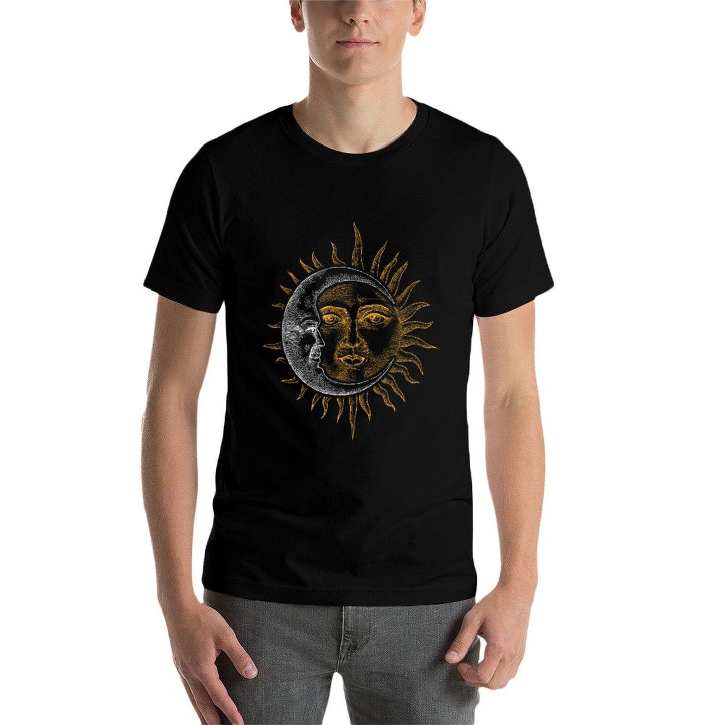 Vintage Astronomy Stars Sun Moon Planets Astronaut  Breathable T-Shirt