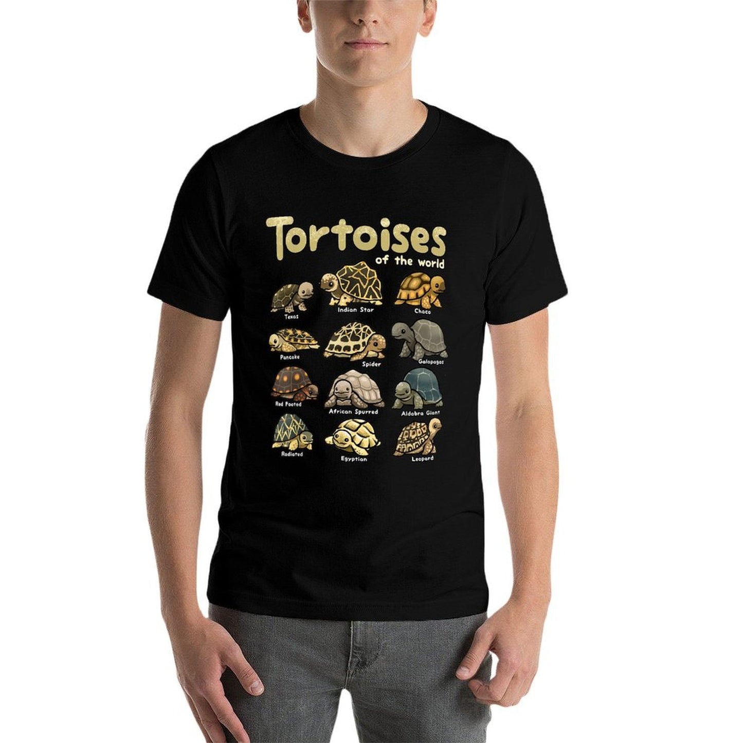 Tortoise Animals of The World Cute Reptile Turtle Lover  Soft T-Shirt