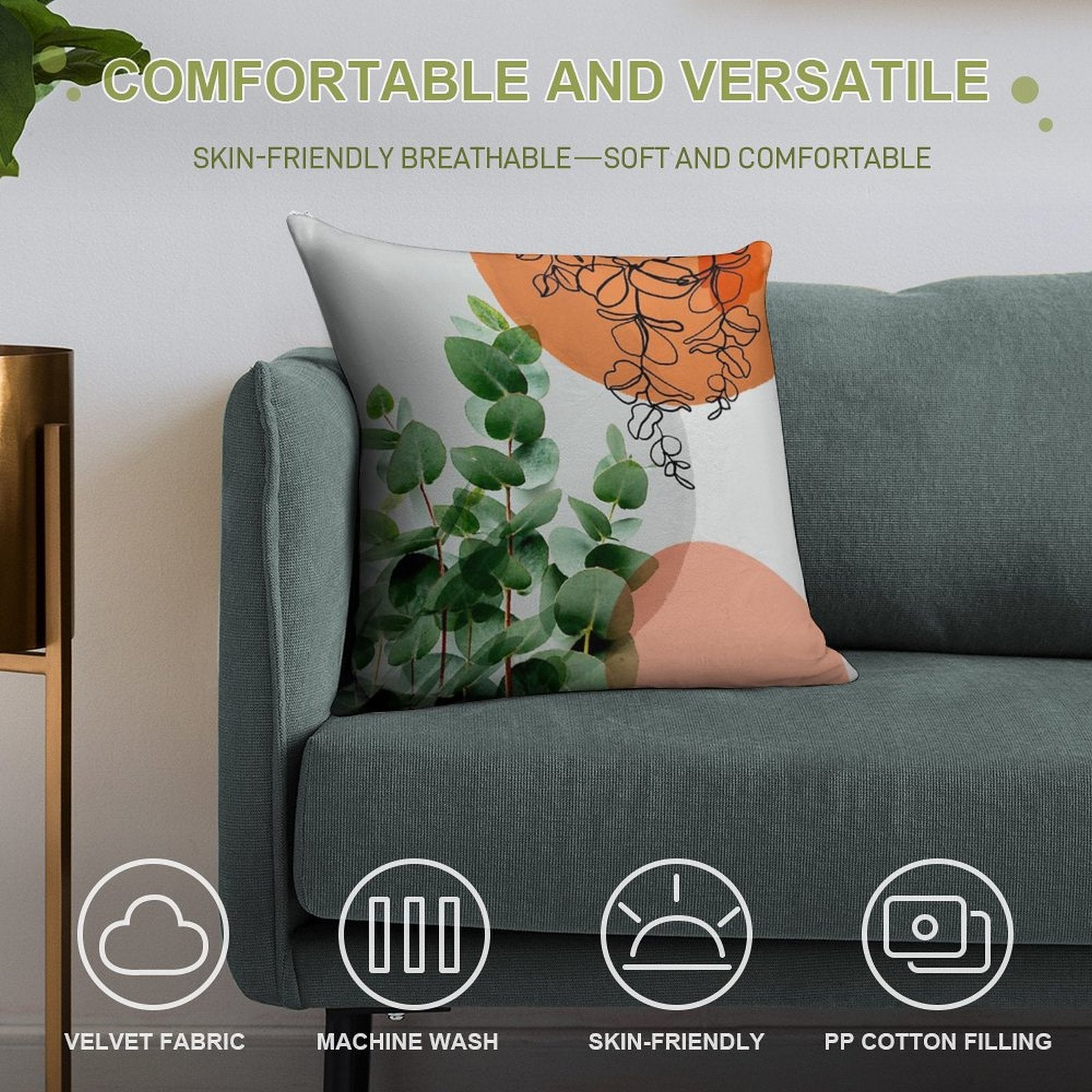 Simpatico V4 Soft Home Decor Throw Pillow