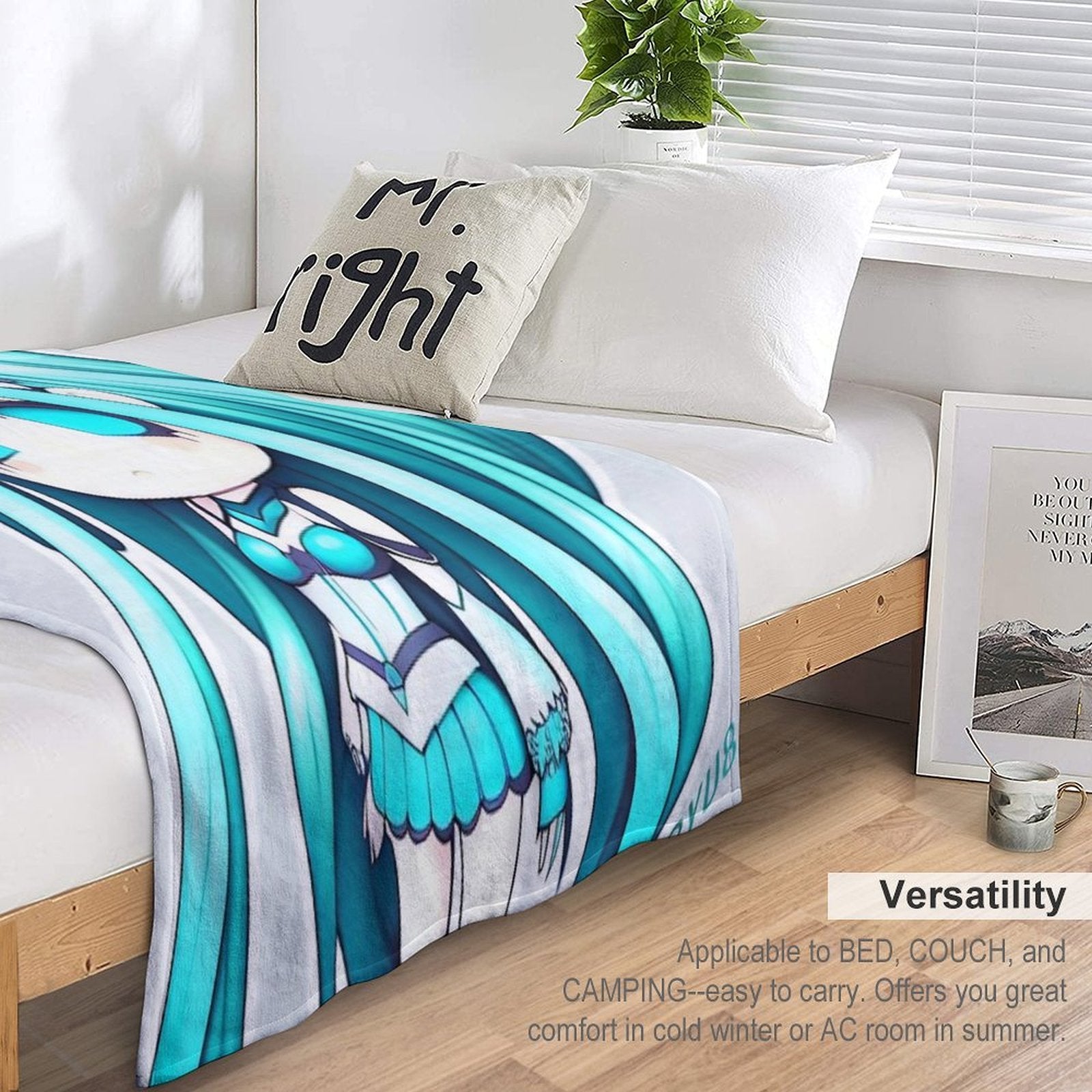 Hatsune Miku Cute Female Durable Throw Blanket