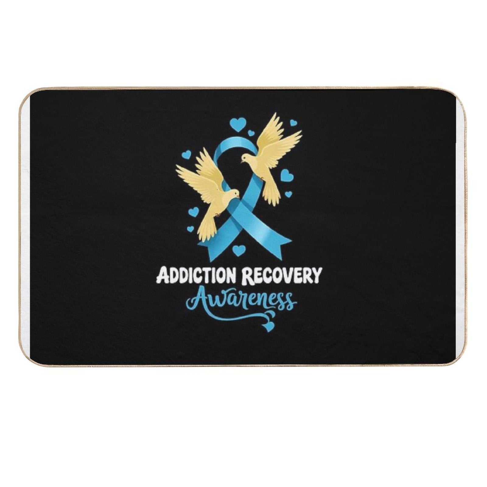 Addiction Recovery Awareness Bird  Easy To Clean Bath Mat
