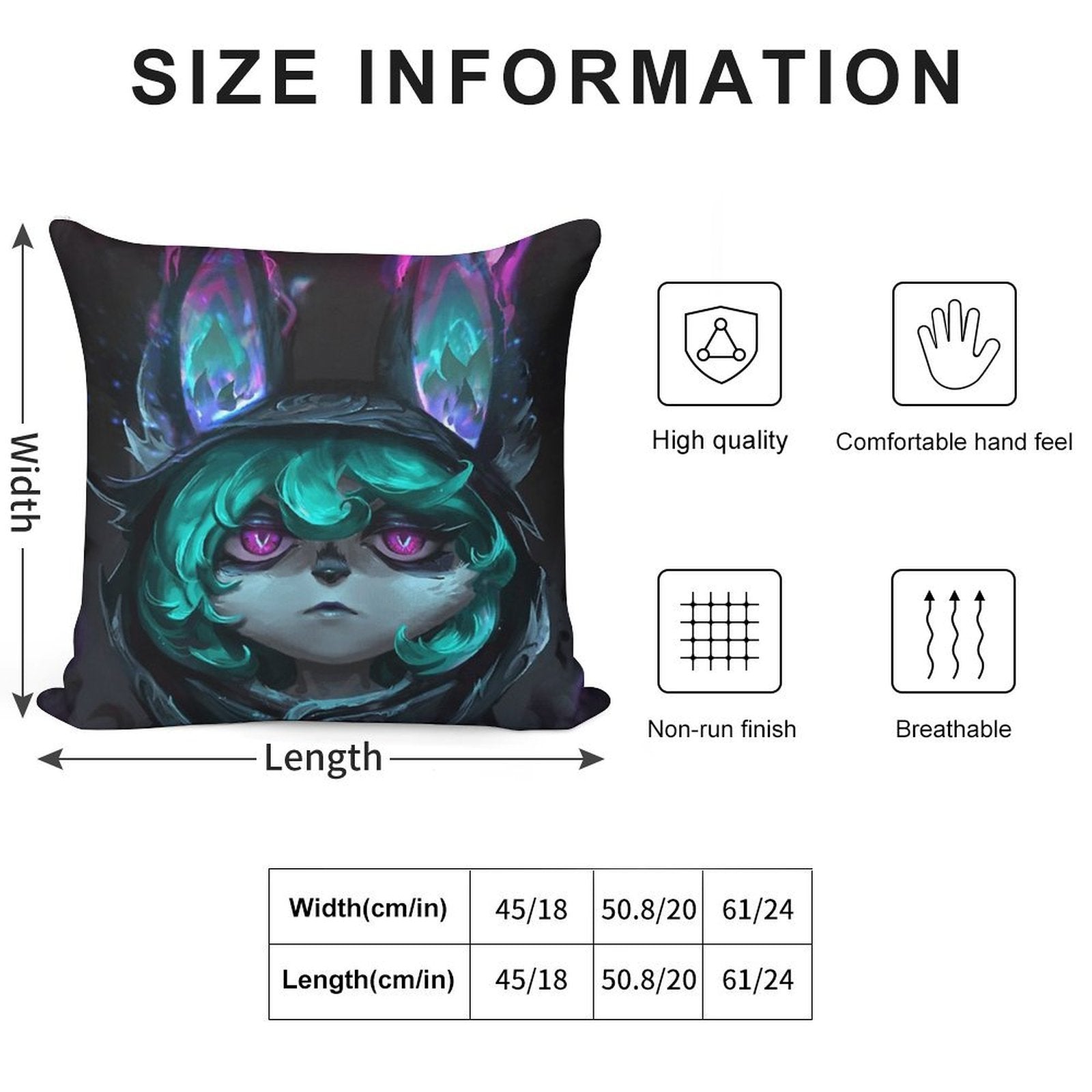 Vex Soft Hidden Zipper Throw Pillow