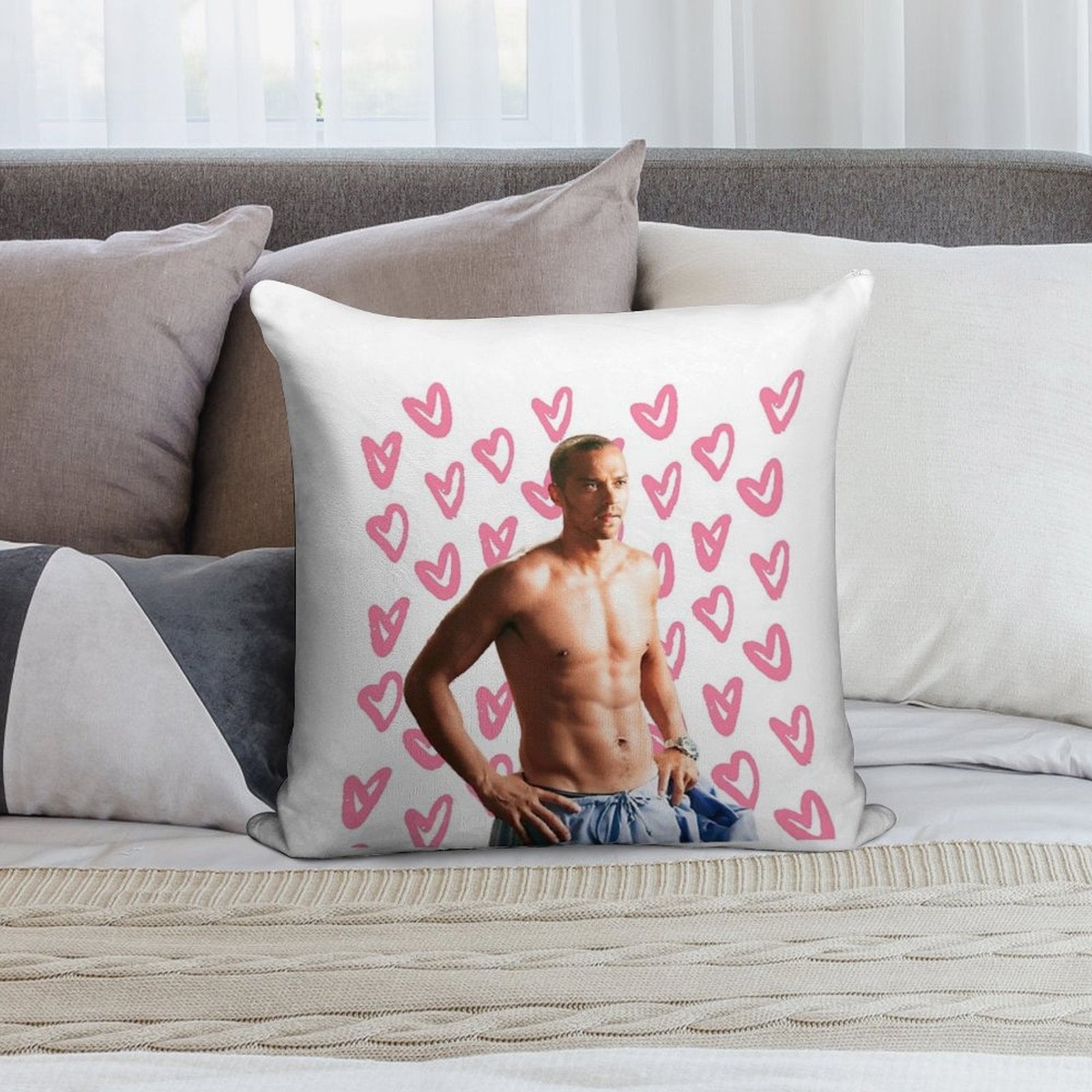 Avery (Jesse Williams) Soft Gift Ready Throw Pillow