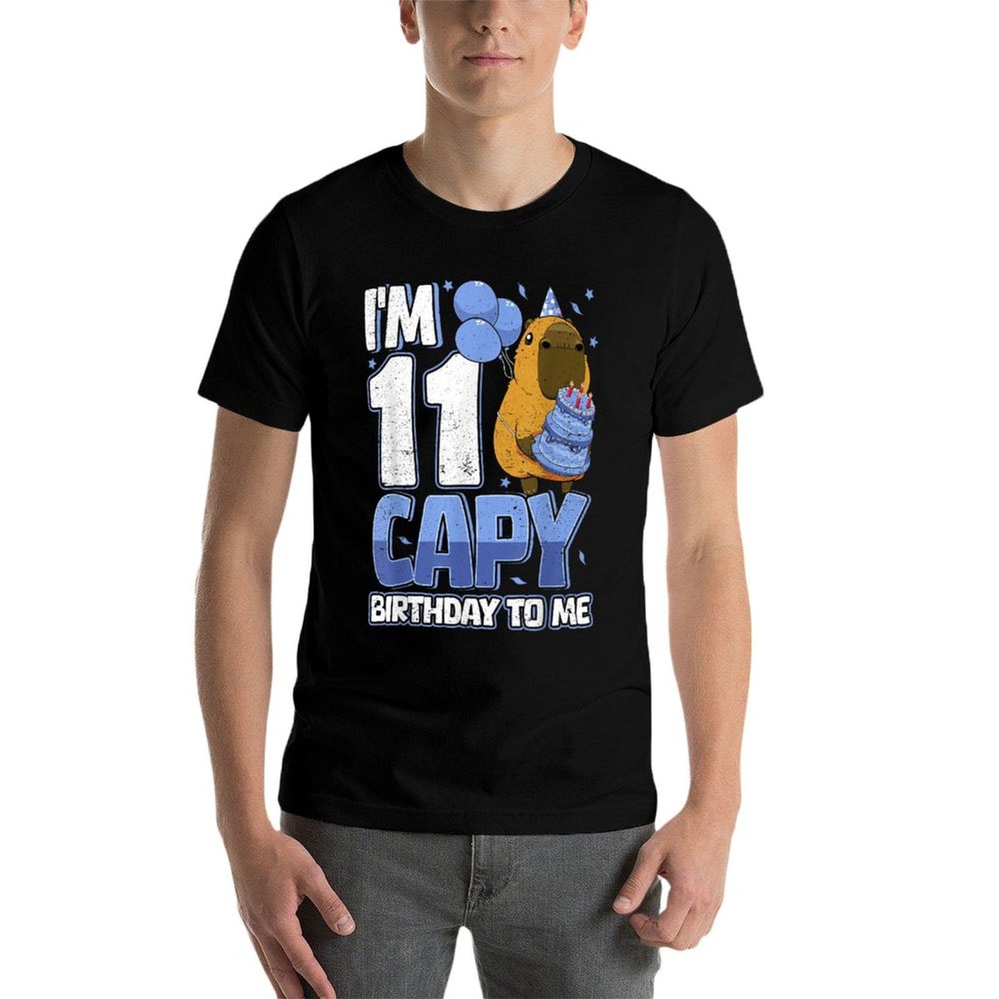 11 Years Capy Birthday to Me Boys 11th Birthday Capybara Vintage-inspired T-Shirt