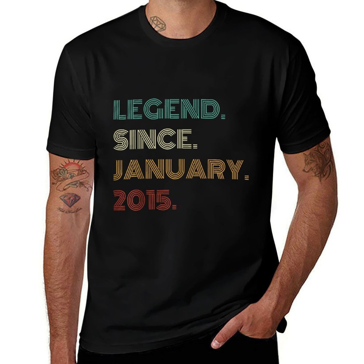 10 Years Old Legend Since January 2015 10th Birthday Eco-friendly Material T-Shirt