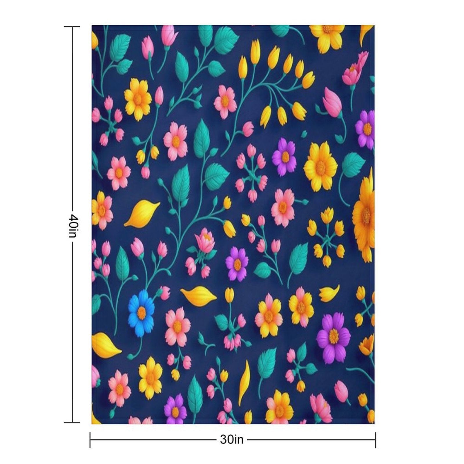 Abstract Modern Floral Pattern - Contemporary And Colorful Art Compact Throw Blanket