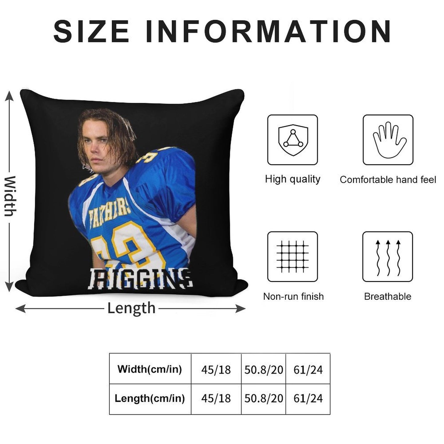 Tim Riggins Soft Shrink-Resistant Throw Pillow