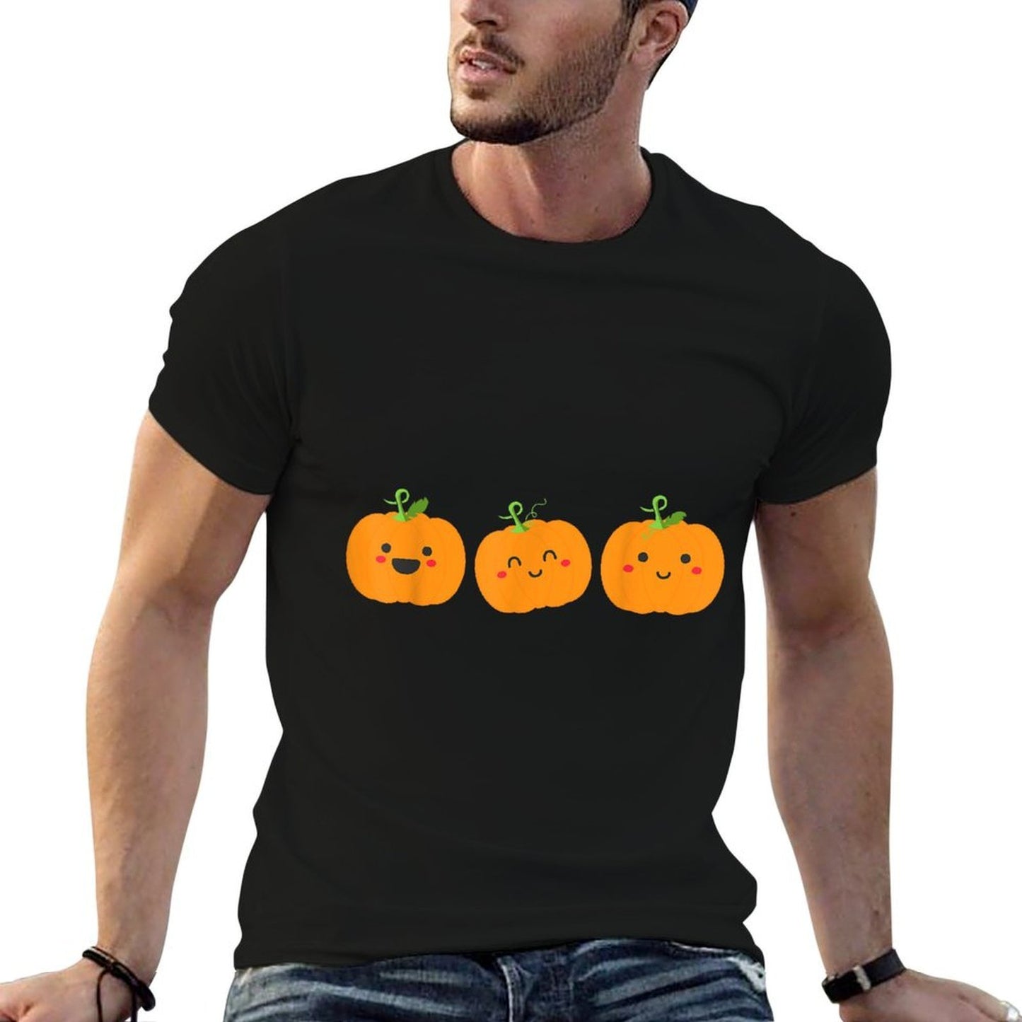 Three Cute Pumpkins for Kids Halloween And Fall Season  Graphic-printed T-Shirt