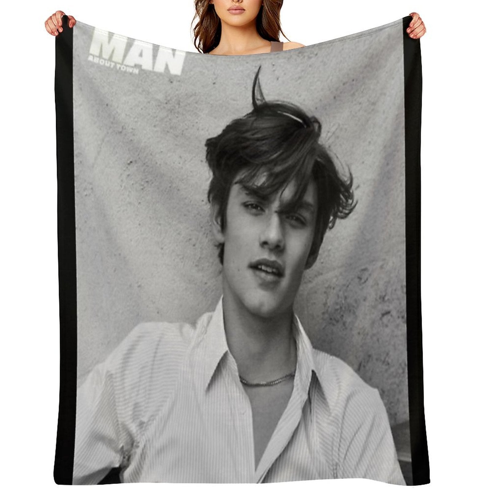 Louis Partridge Modeling Pictures Anti-pilling Throw Blanket