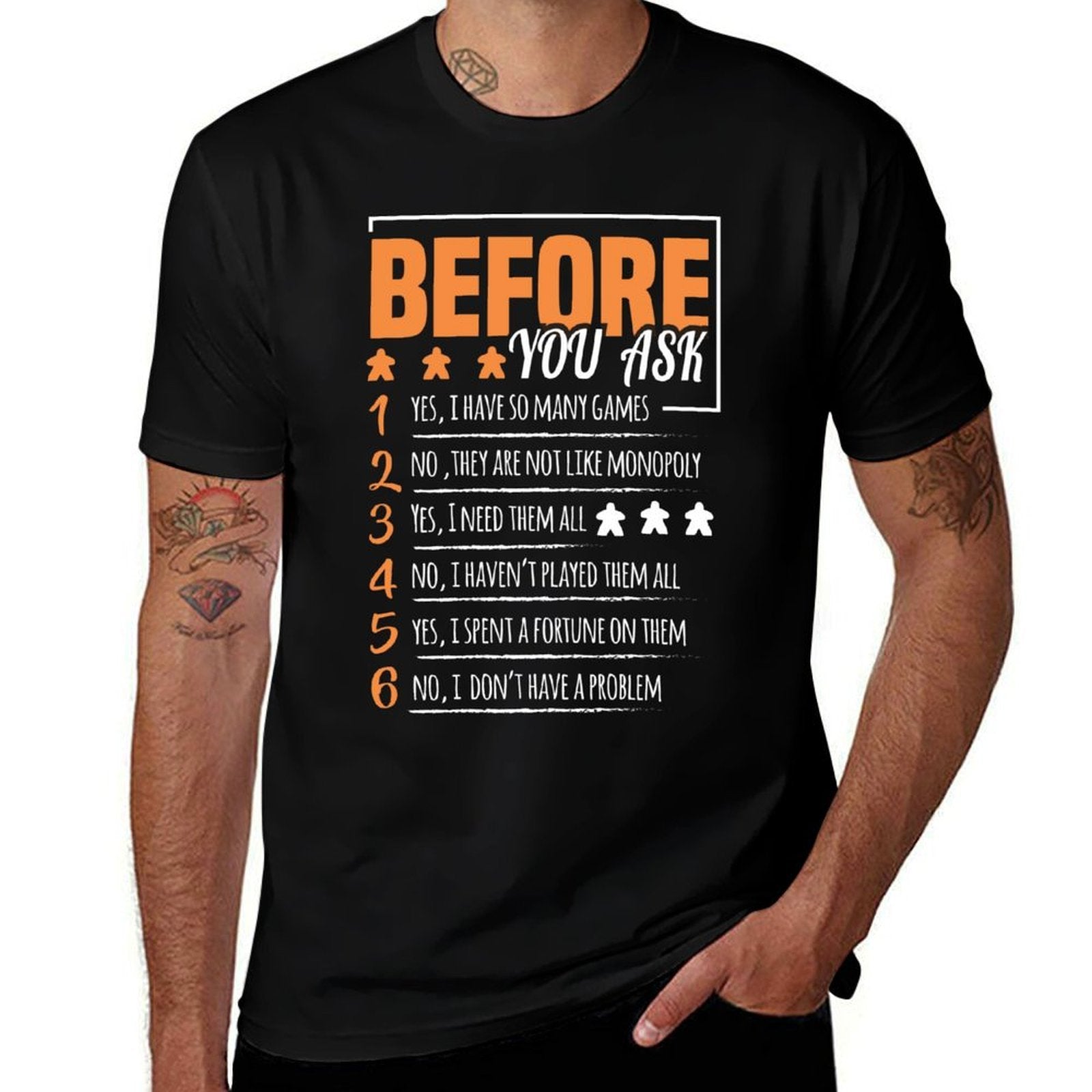 Before You Ask Board Game, Board Games, Board Gamer  Polyester Blend T-Shirt
