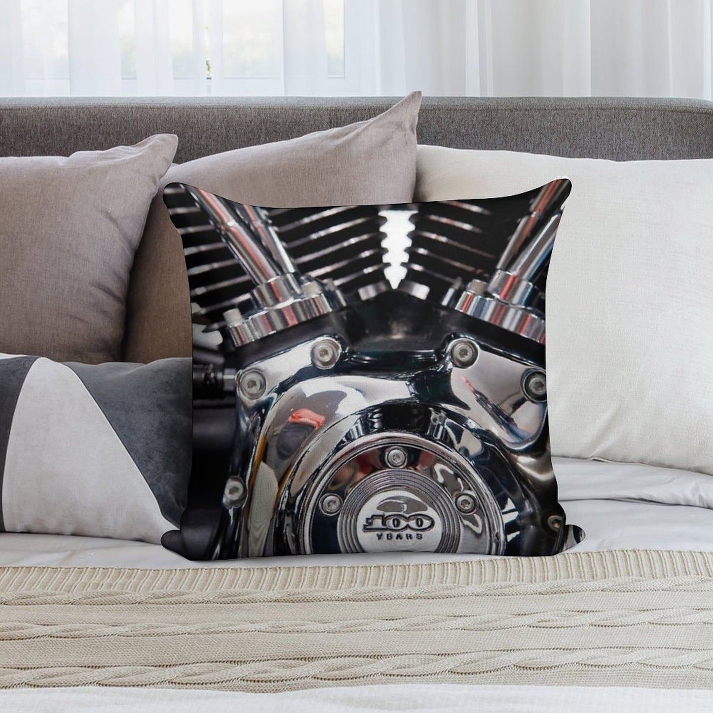The Engine Soft Shrink-Resistant Throw Pillow