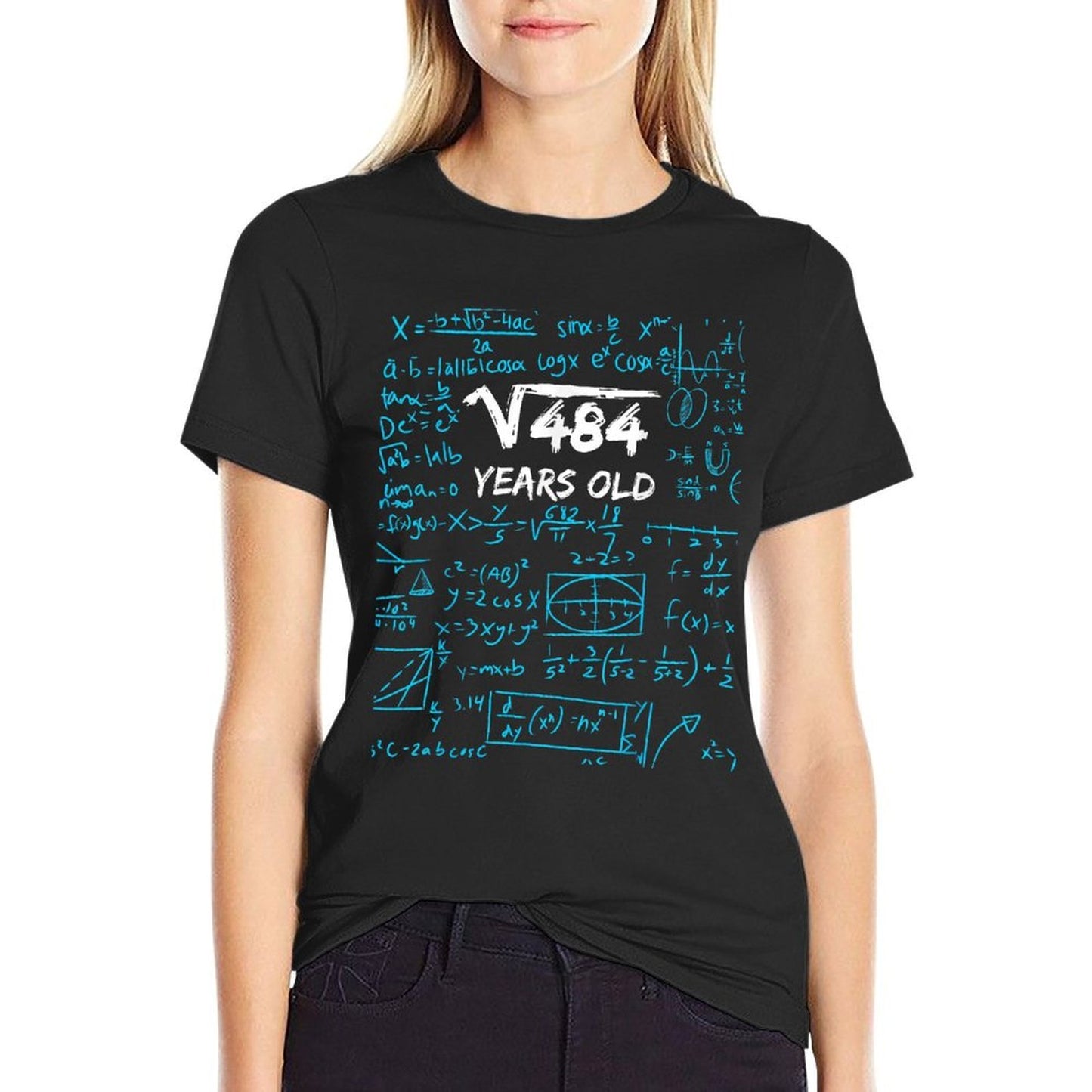 Square Root of 484 22nd Birthday 22 Years Old Gift Polyester Blend T-Shirt
