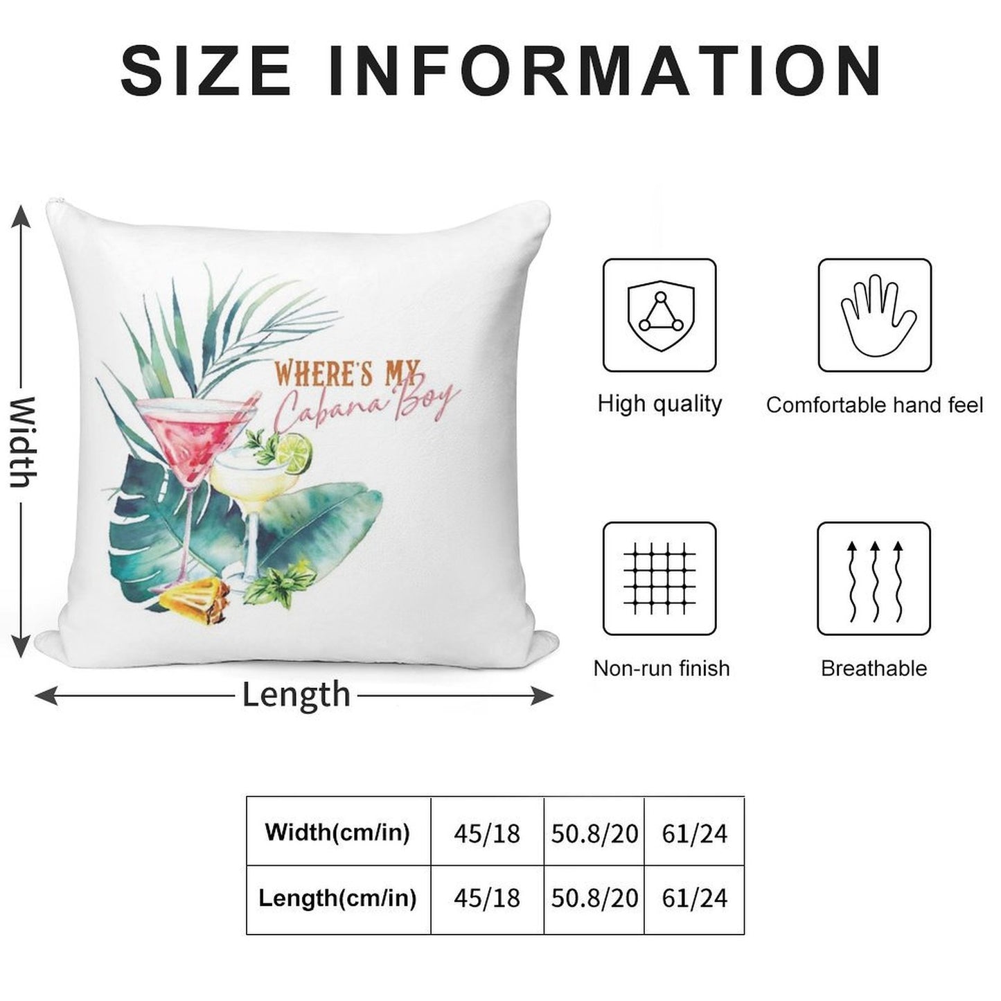 Where's My Cabana Boy Soft Ultra-Soft Texture Throw Pillow