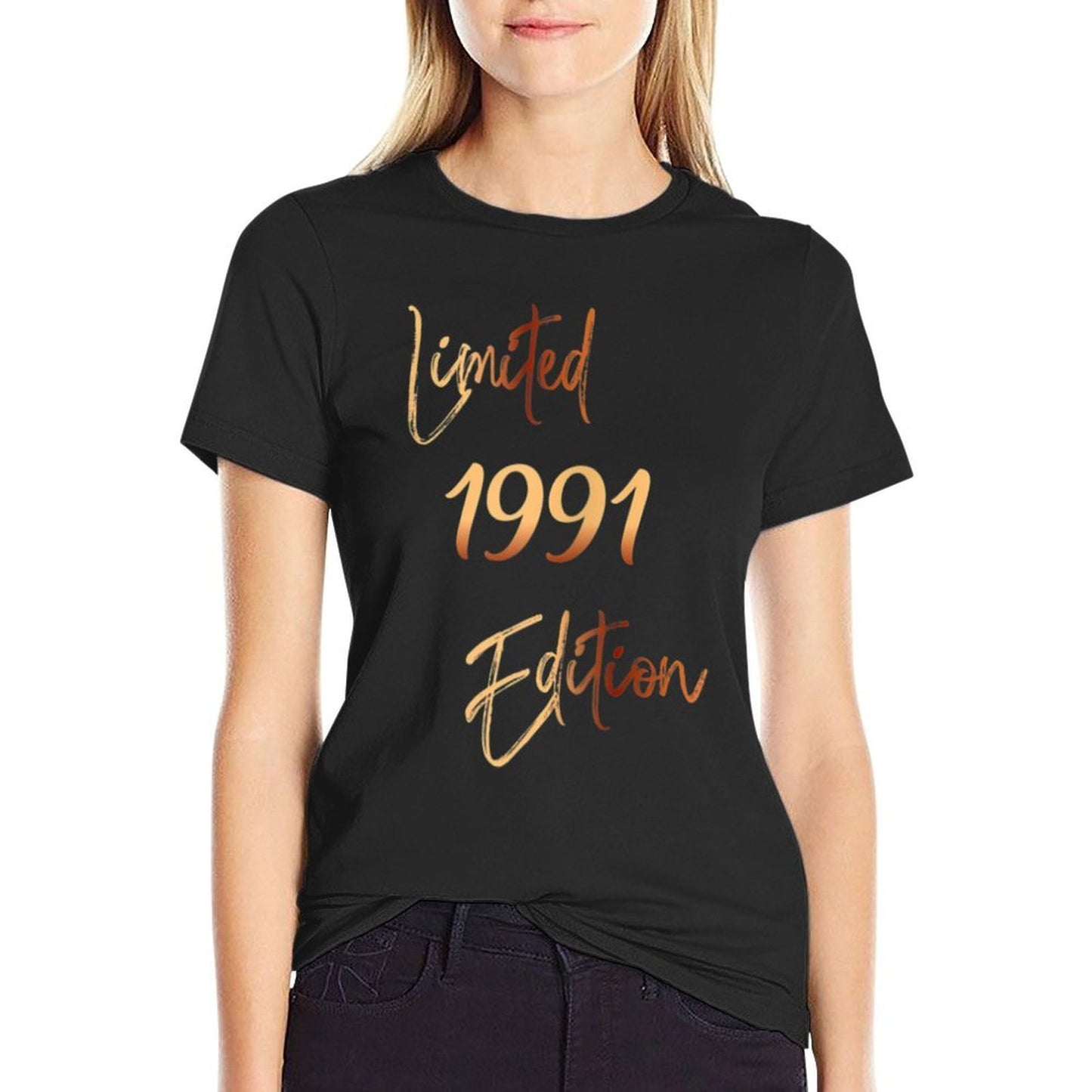 Womens Birthday for Women Girl Limited 1991 Edition 30th Birthday Heathered Texture T-Shirt