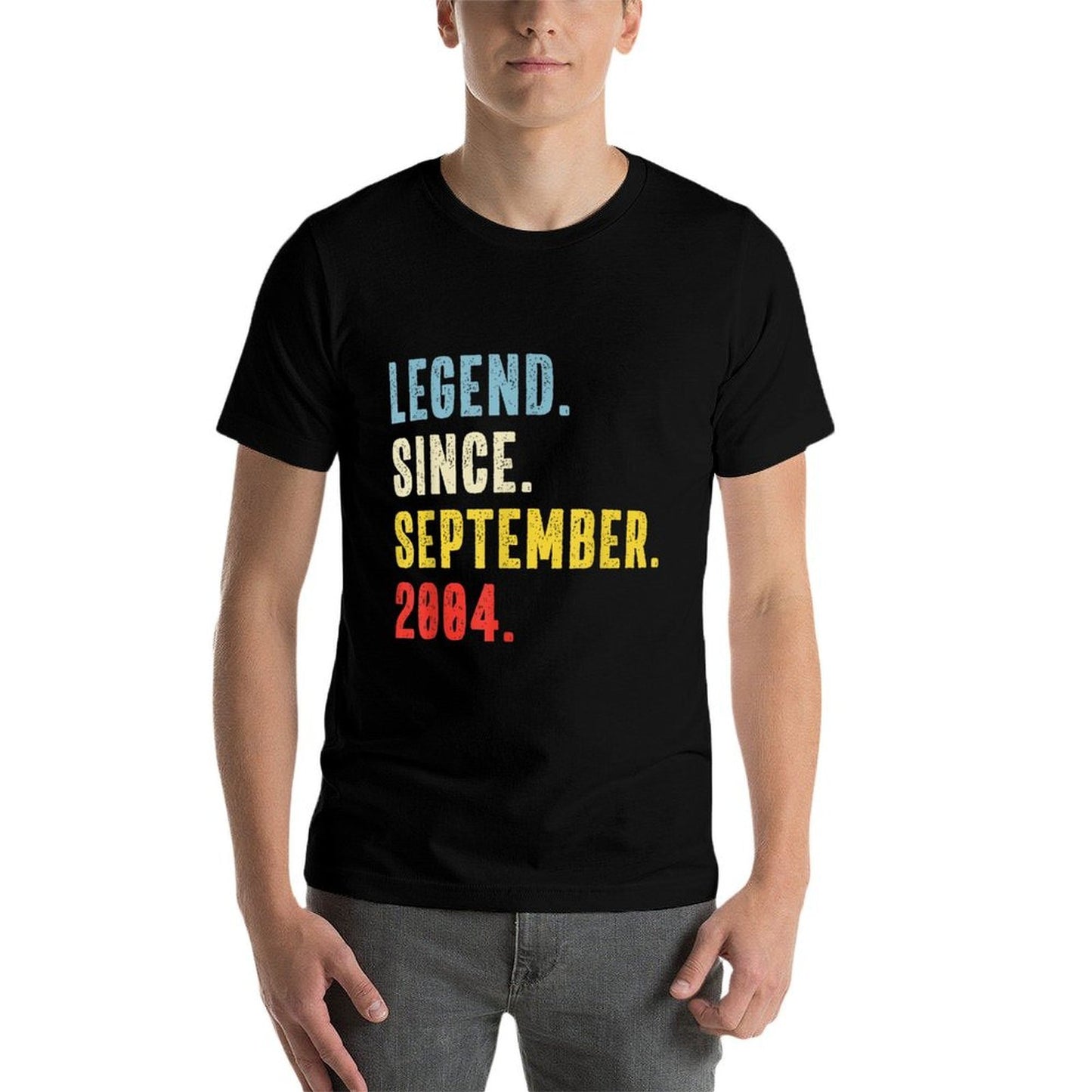 21 Year Old Legend Since September 2004 Retro 21st Birthday Graphic-printed T-Shirt