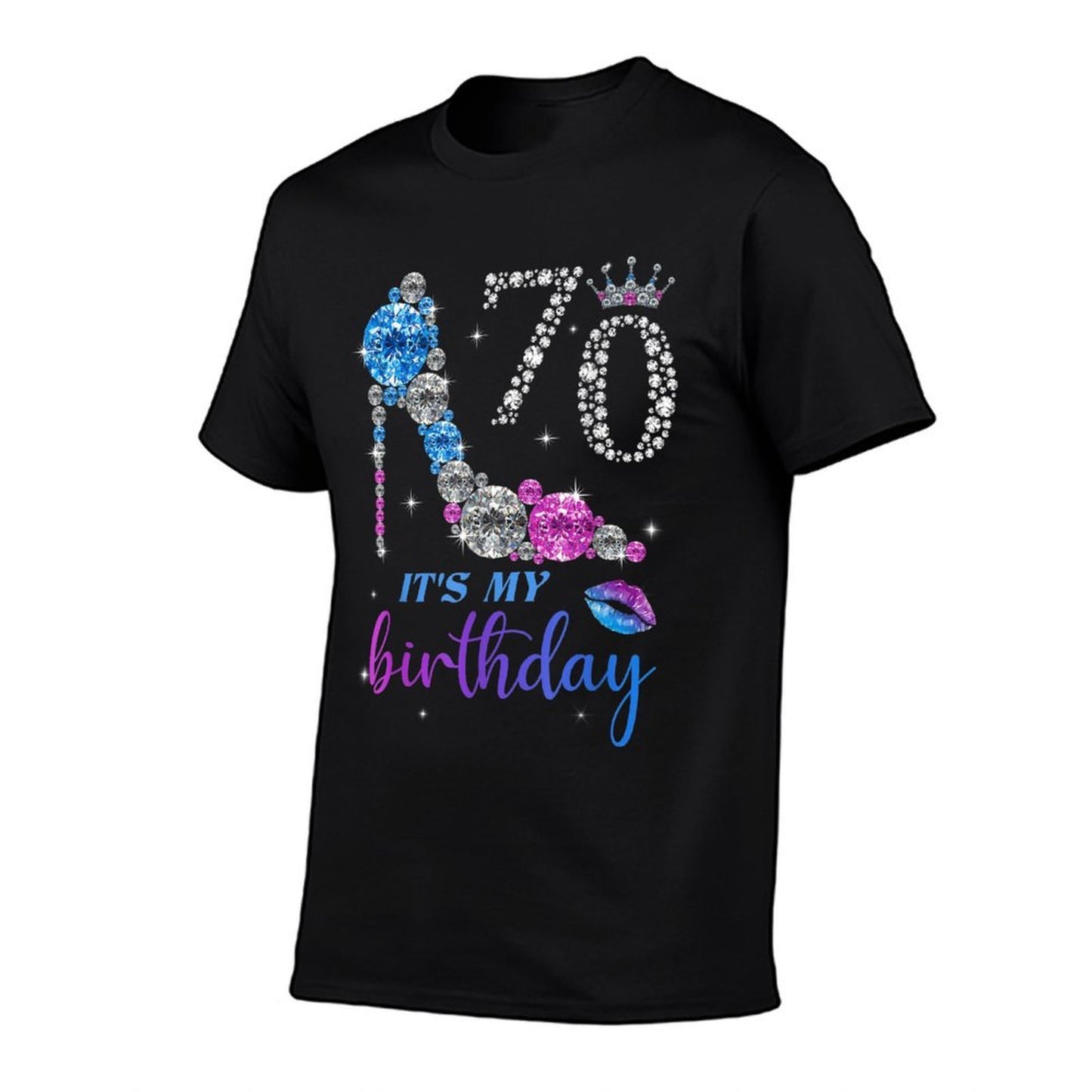 Women It's My 70th Purple Shoe Crown Happy 70th Birthday Lightweight T-Shirt