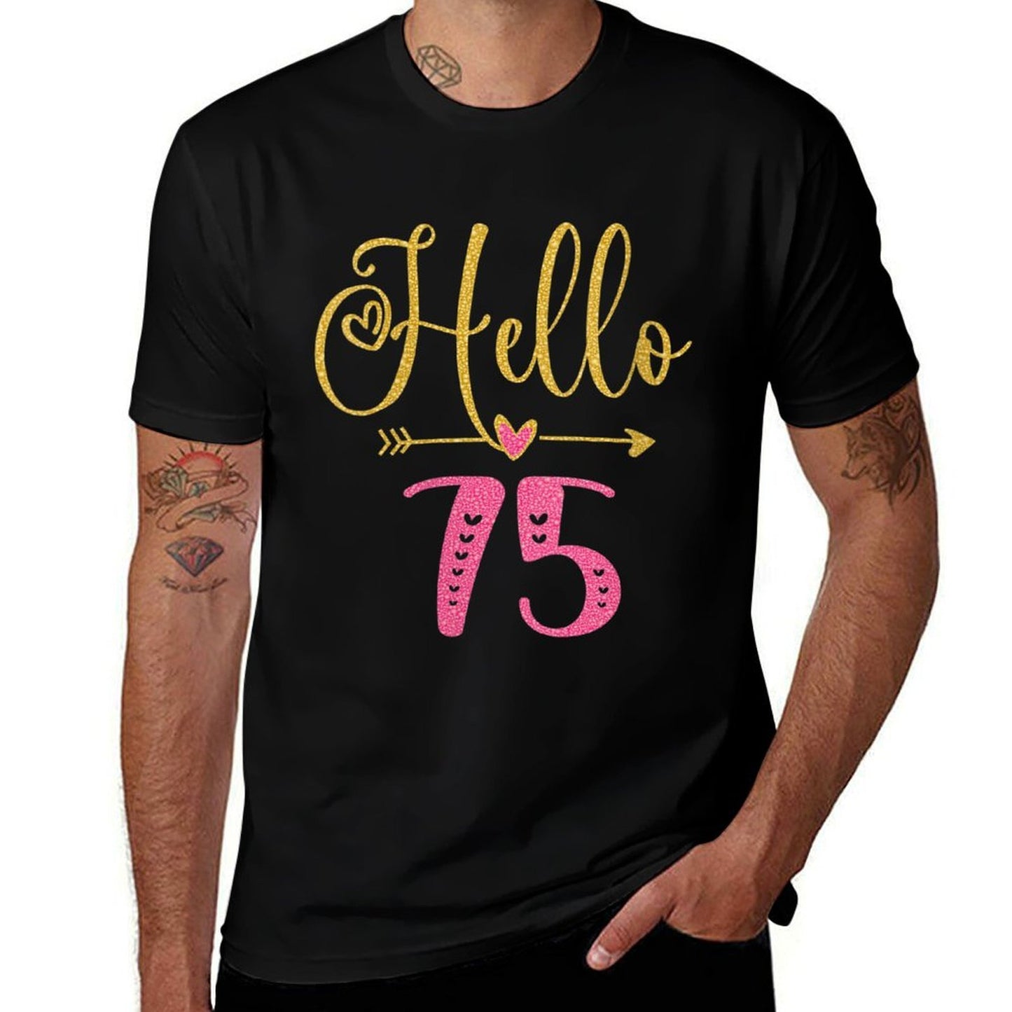 Womens Hello 75 Years Old Women's 75th Birthday Breathable T-Shirt