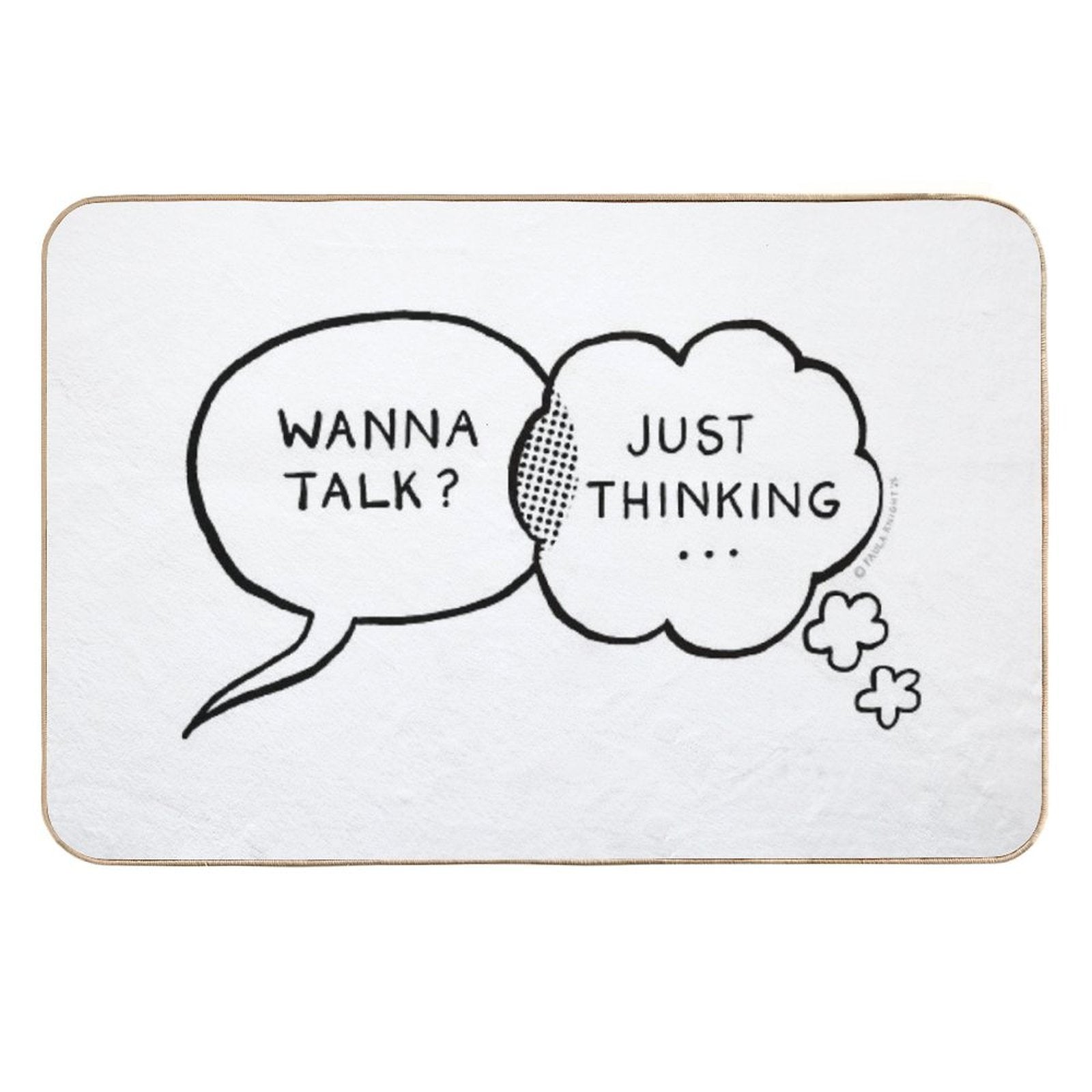 Speech And Thought Bubbles Chatting  Odorless Bath Mat