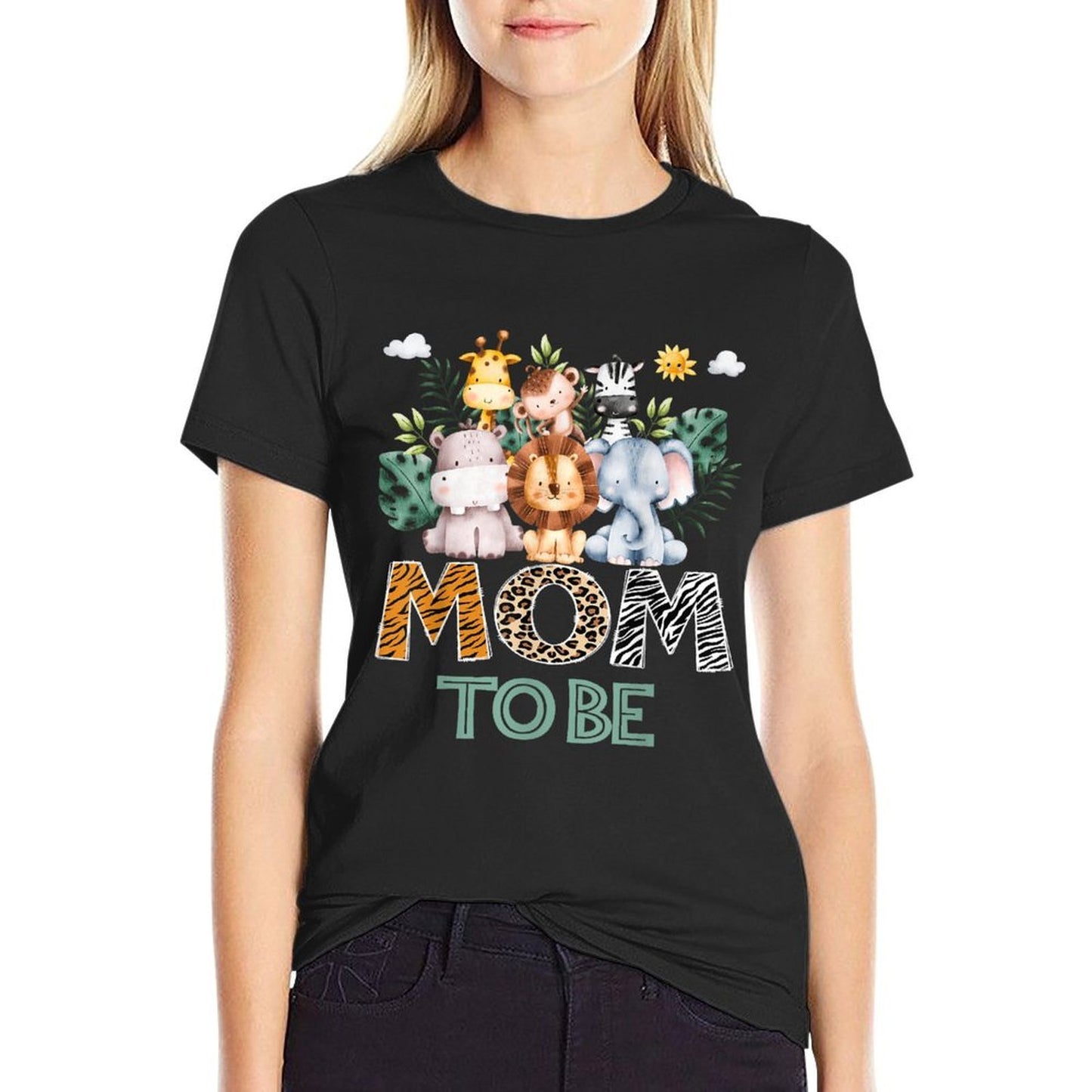Soon To Be Mom Jungle Animal Safari Gender Reveal Durable T-Shirt