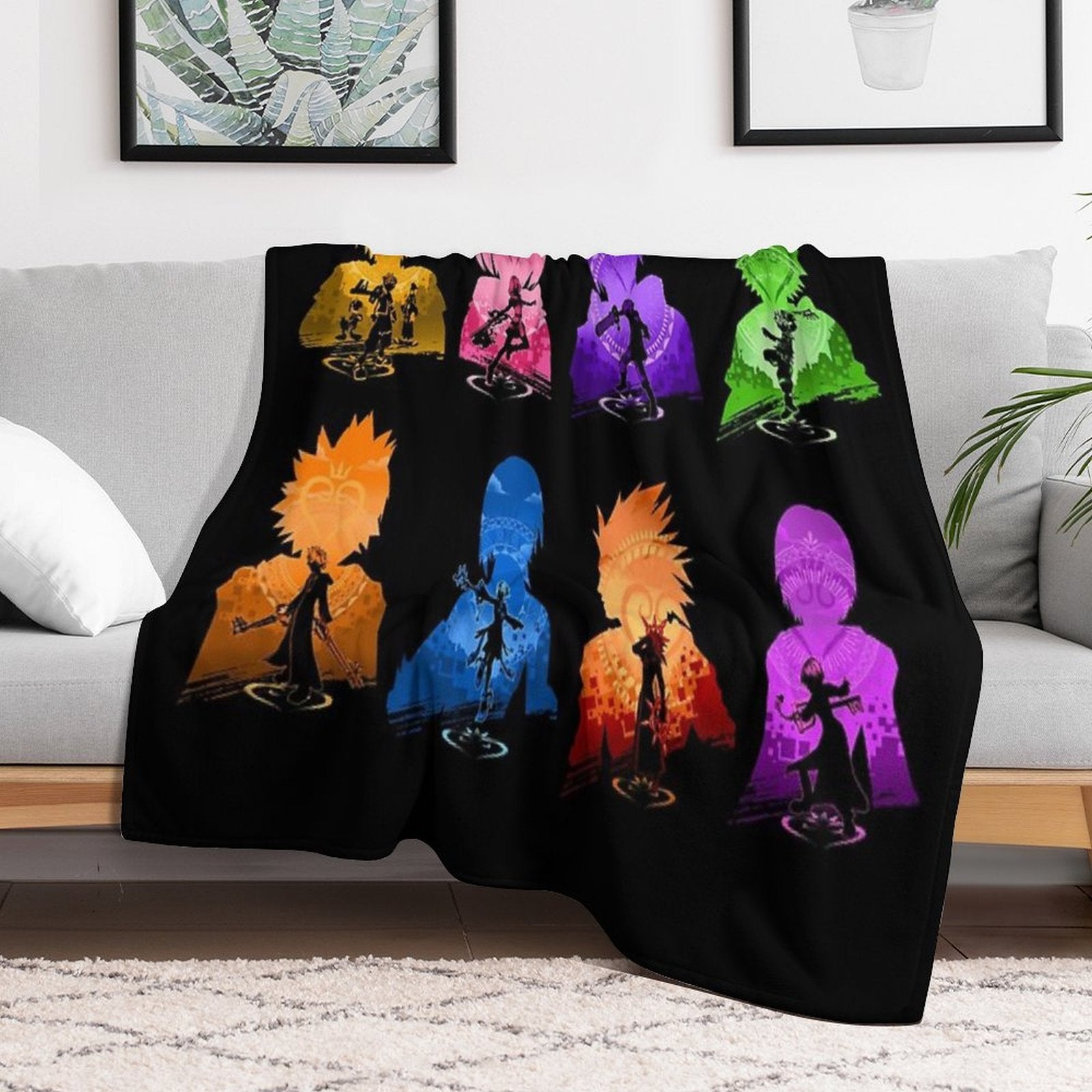 Kingdom Hearts Set Lightweight Throw Blanket