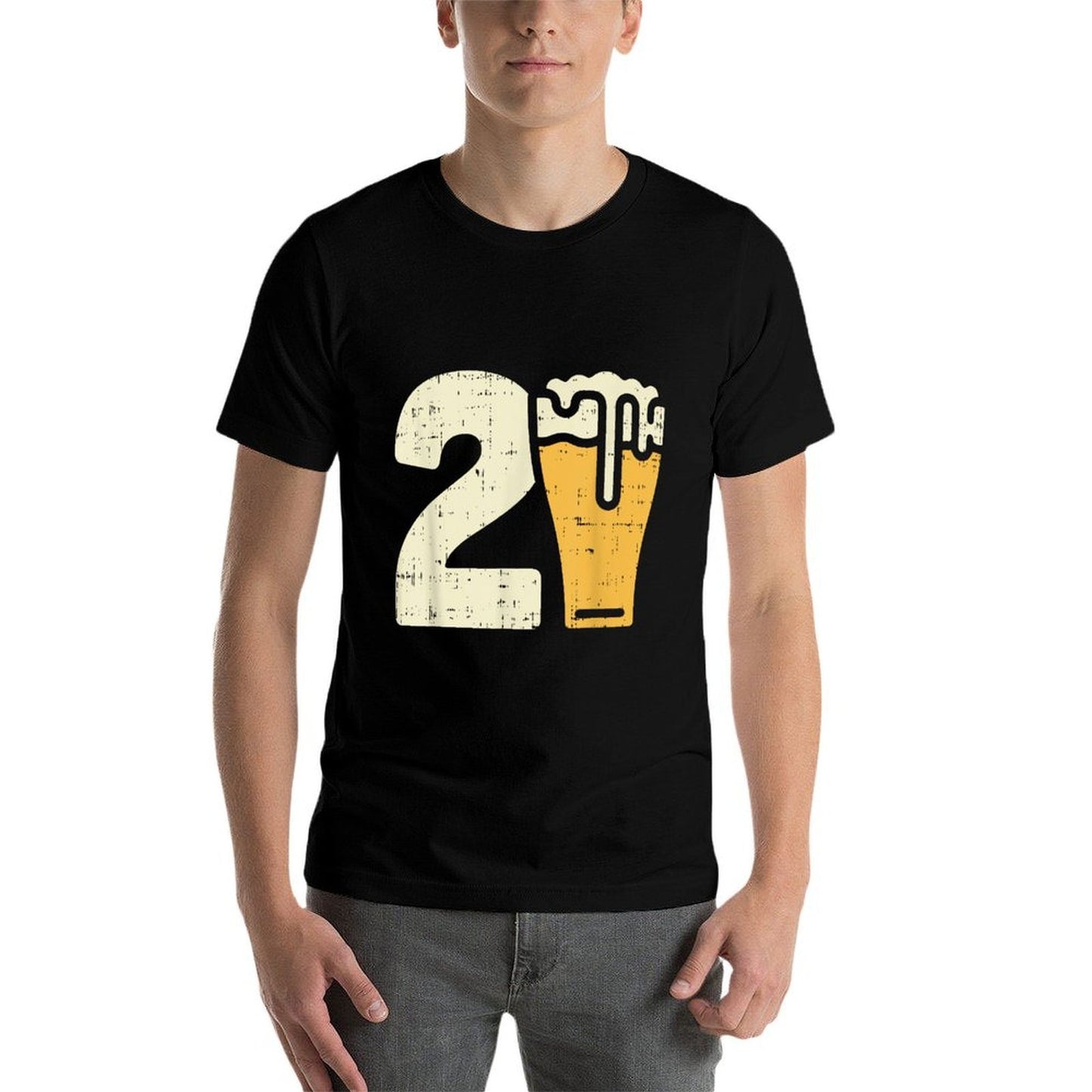 21 Beer 21st Birthday Bday Party Year Old Men Him Gift Moisture-wicking T-Shirt