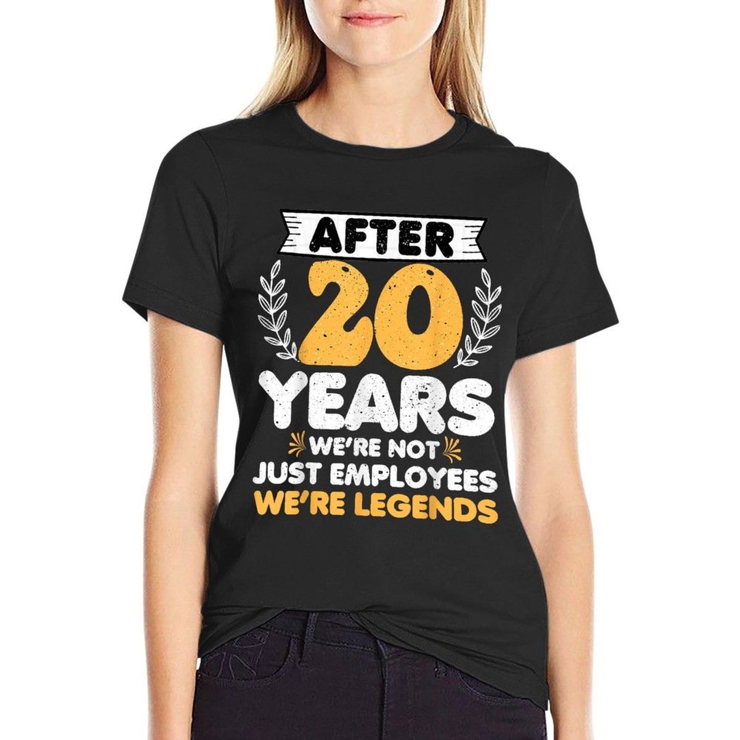 20 Years Work Anniversary Funny 20 Year Service Anniversary Durable T-Shirt