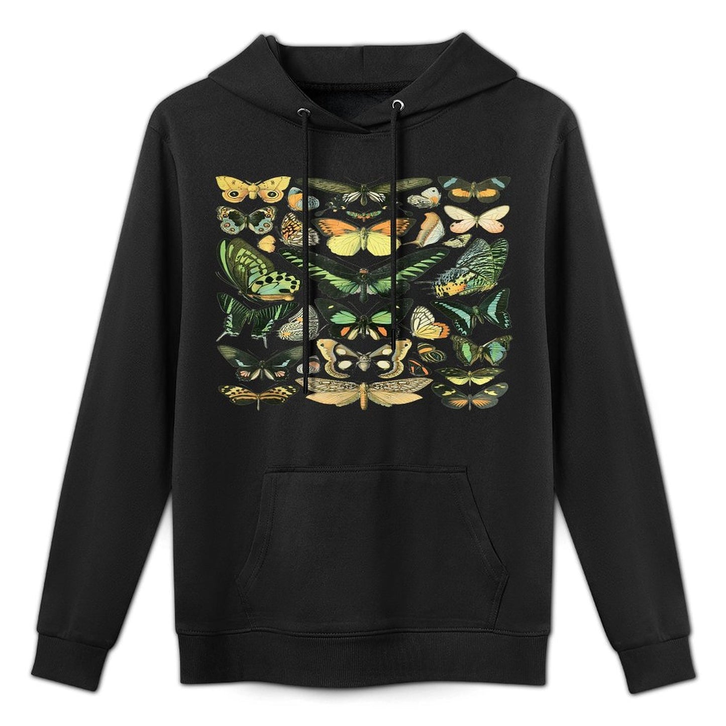 Vintage Inspired Butterfly Chart Relaxed Fit Hoodie
