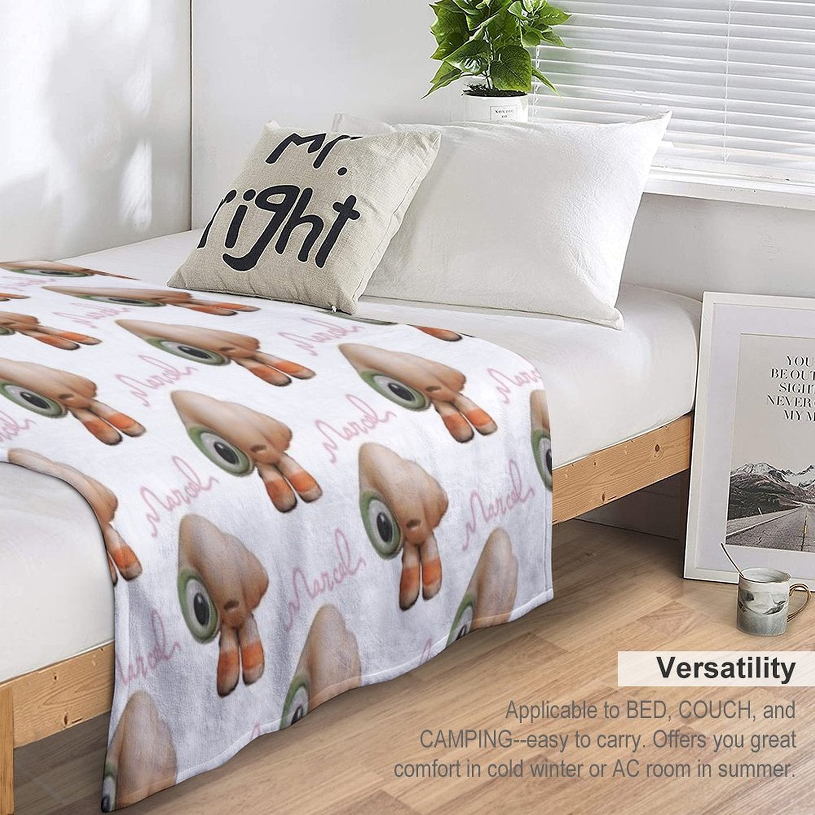Marcel The Shell with Shoes On Live Action Anti-pilling Throw Blanket