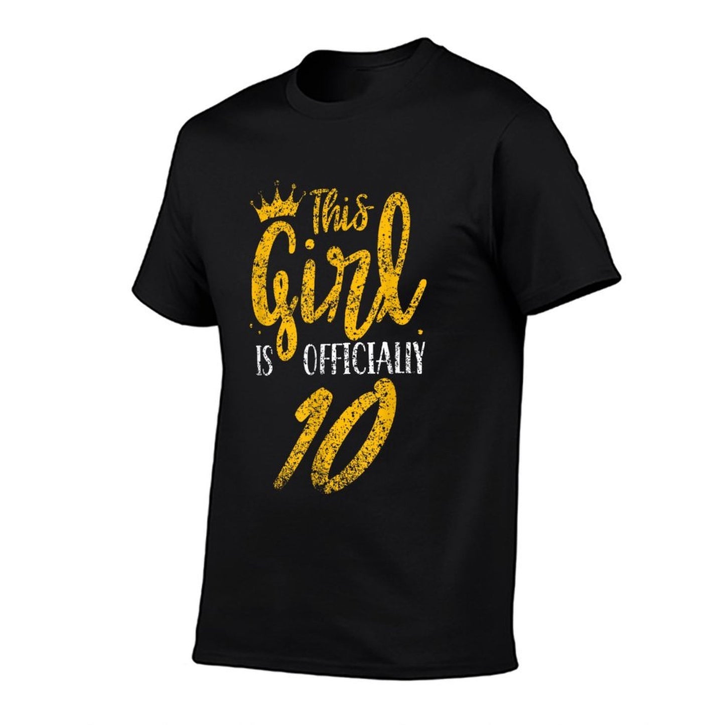 This Girl Is Officially 10 Years Birthday Old Age Her Ten  Summer-ready Fabric T-Shirt