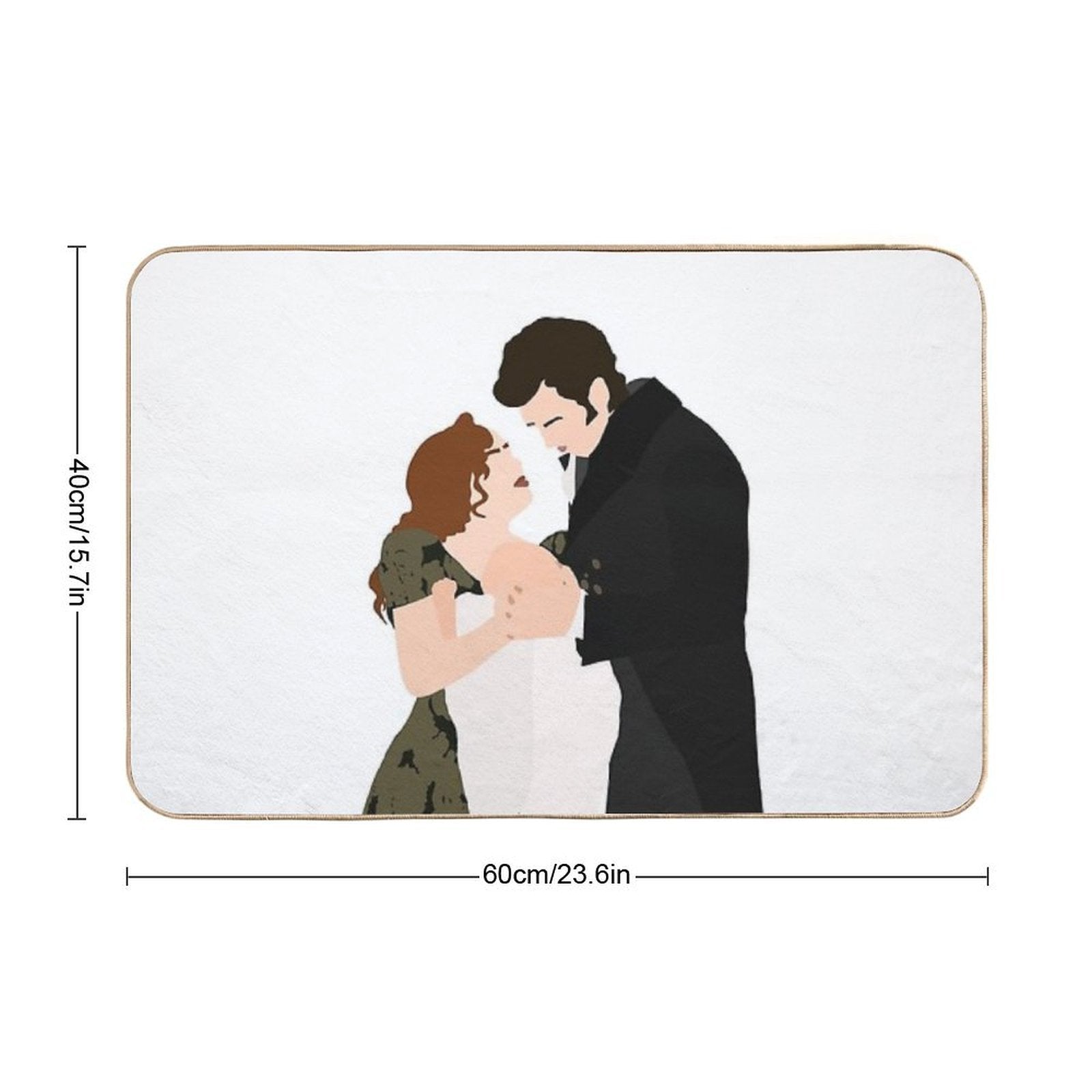 Bridgerton - Penelope And Colin with Their Baby  Absorbent Bath Mat