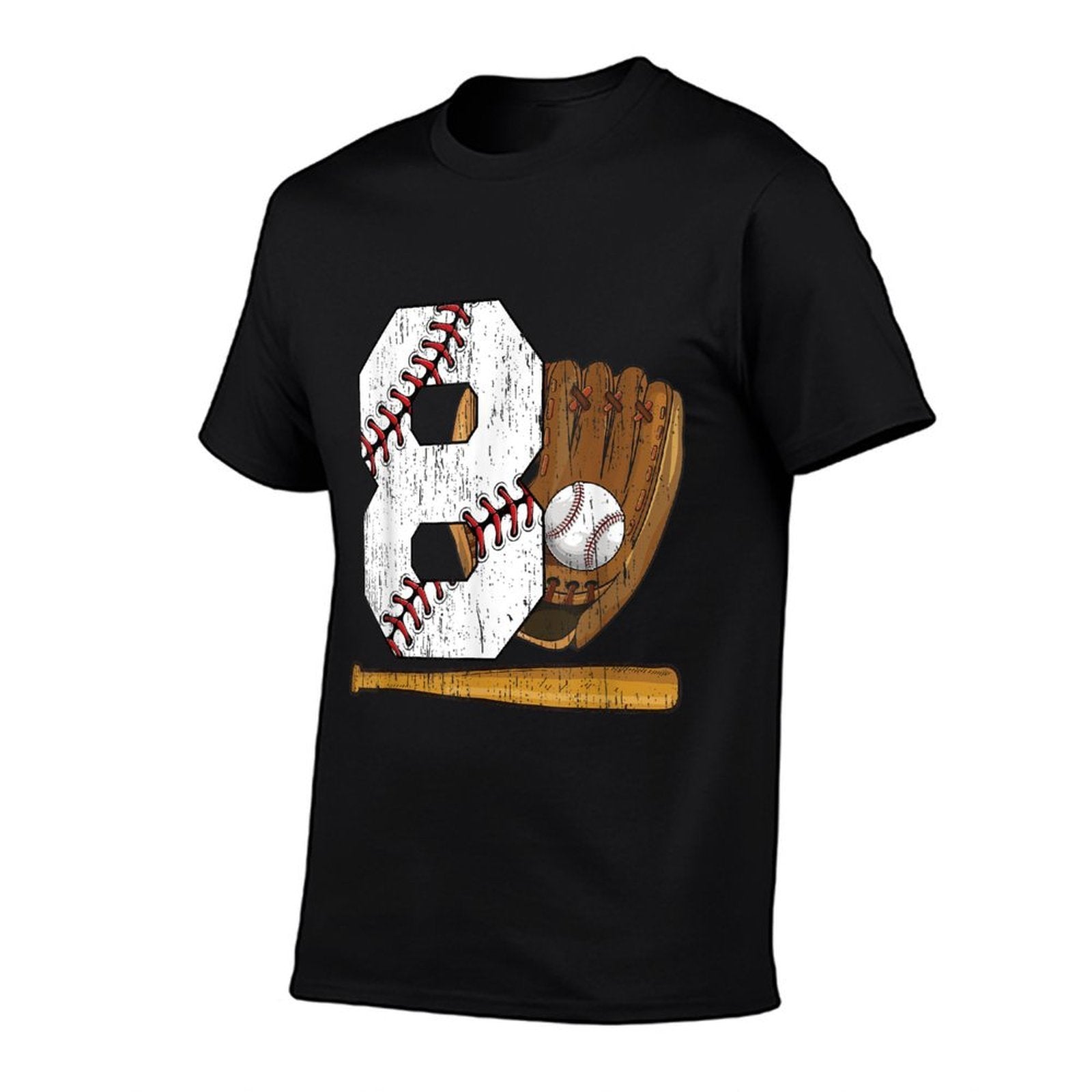 8th Birthday Baseball Boy Eight Year Old Baseball Player  Breathable T-Shirt