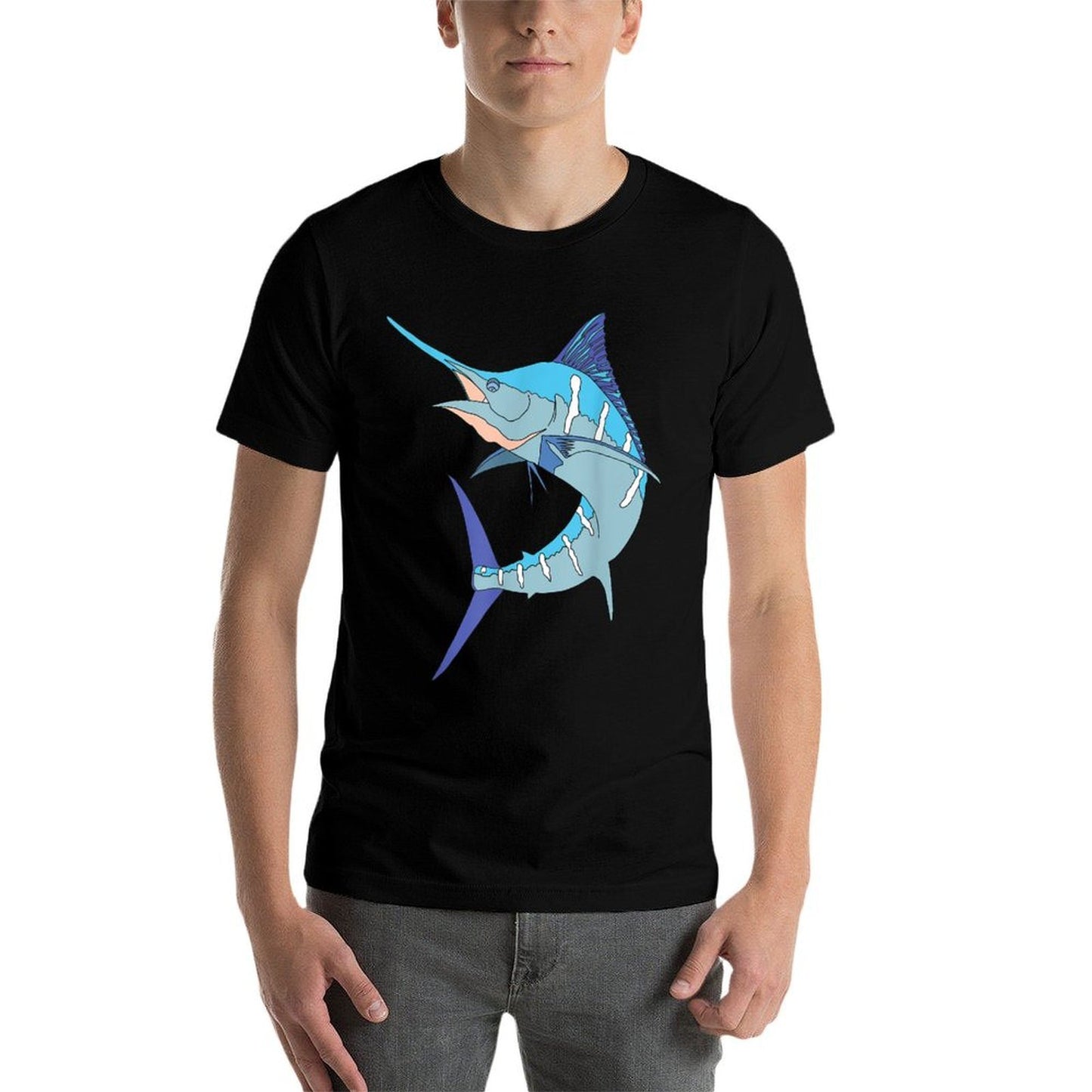Swordfish Sport Fishing Marlin Sailfish Billfish Hobby Cotton T-Shirt