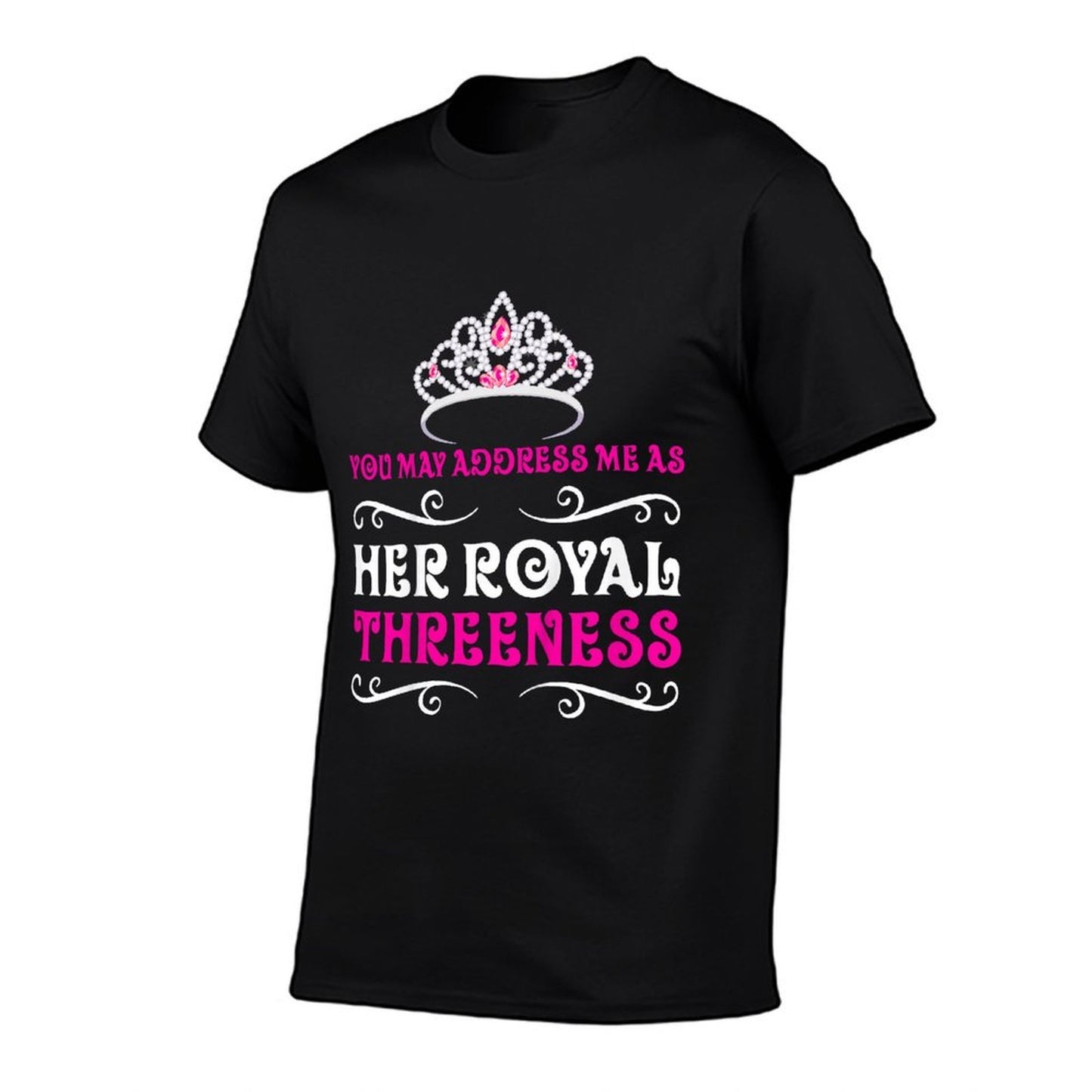 3 Year Old Princess Birthday Party Royal Threeness 3rd Gift Eco-friendly Material T-Shirt