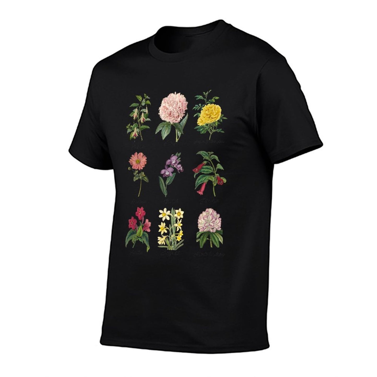 Vintage Botanical Floral Flower, White  Soft T-Shirt