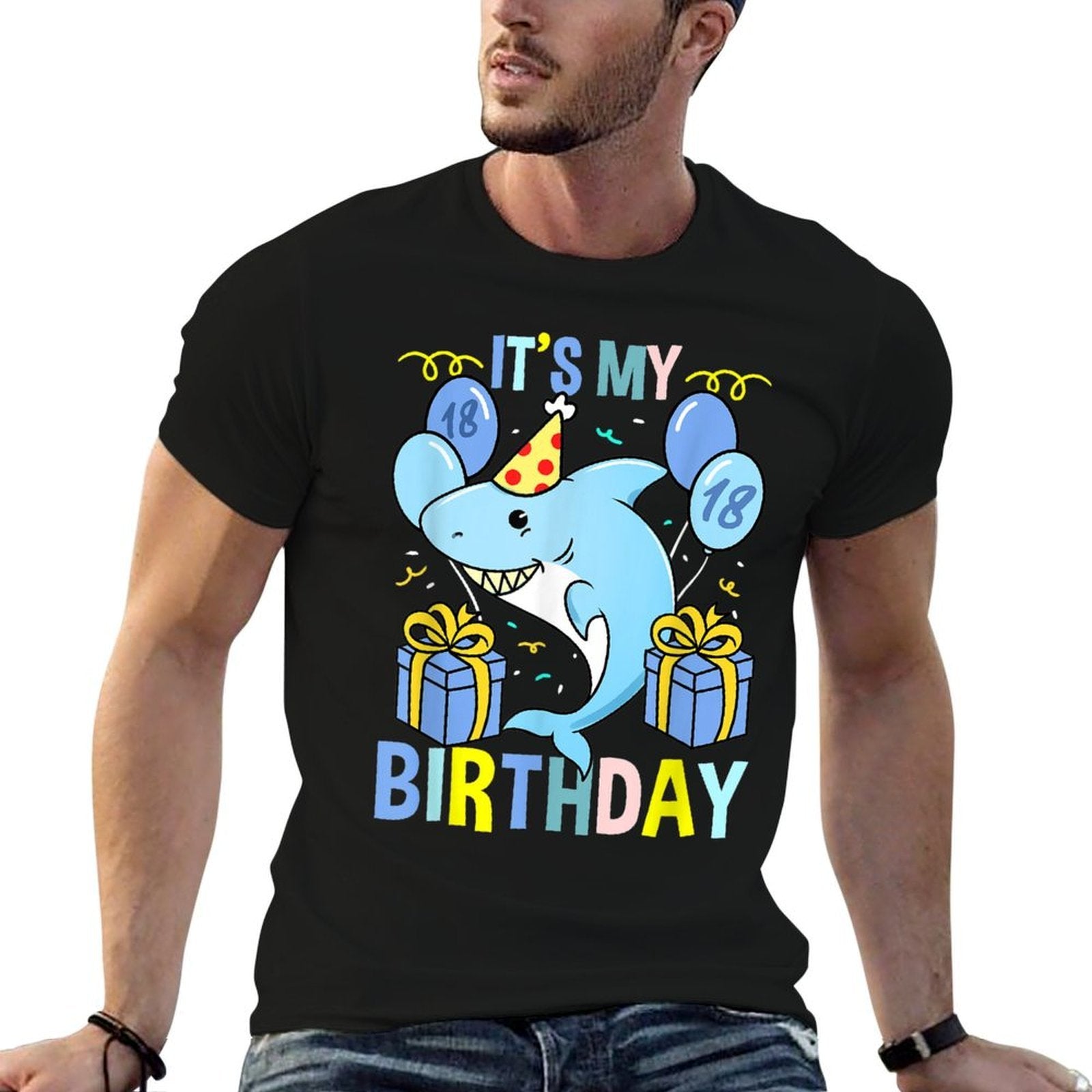 Shark Its My 18th Birthday  Breathable T-Shirt