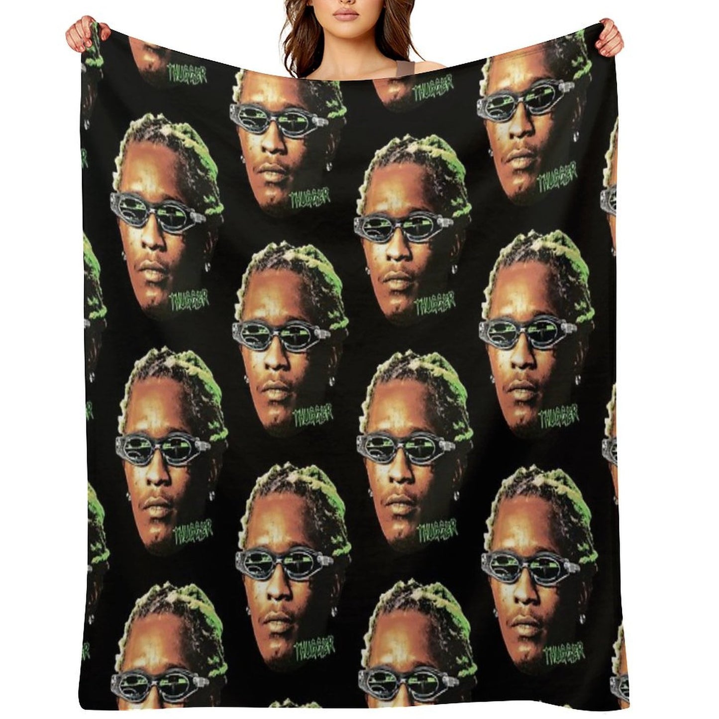 Young Thug Rapper Vintage Quick-dry Throw Blanket