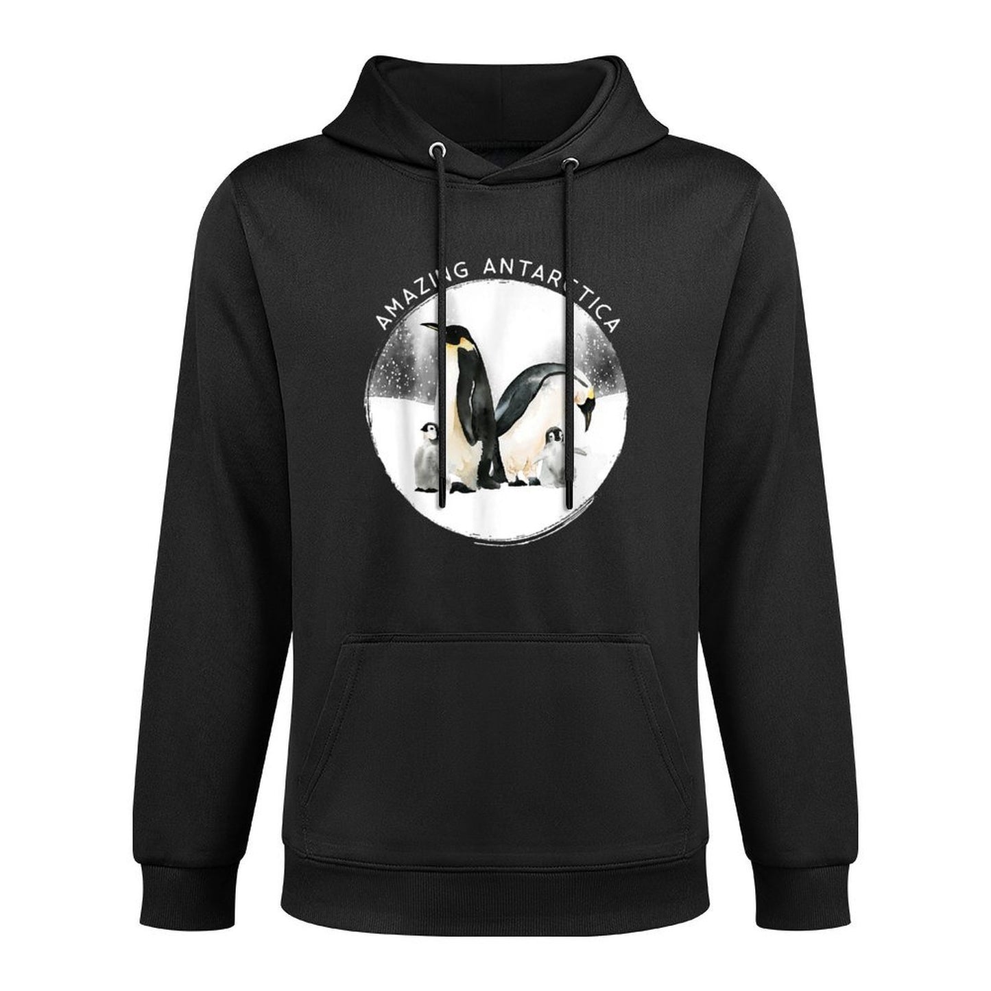Watercolor Penguins Antarctica Unisex Design Hoodie