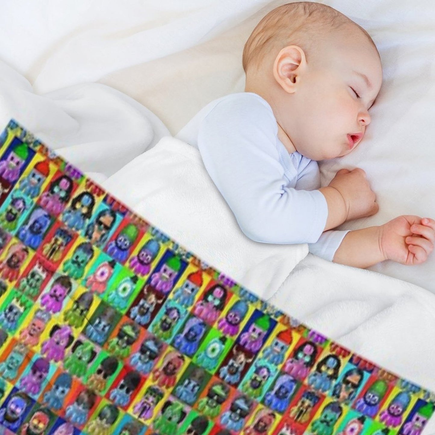 SQUID SQUAD Pattern Quick-dry Throw Blanket