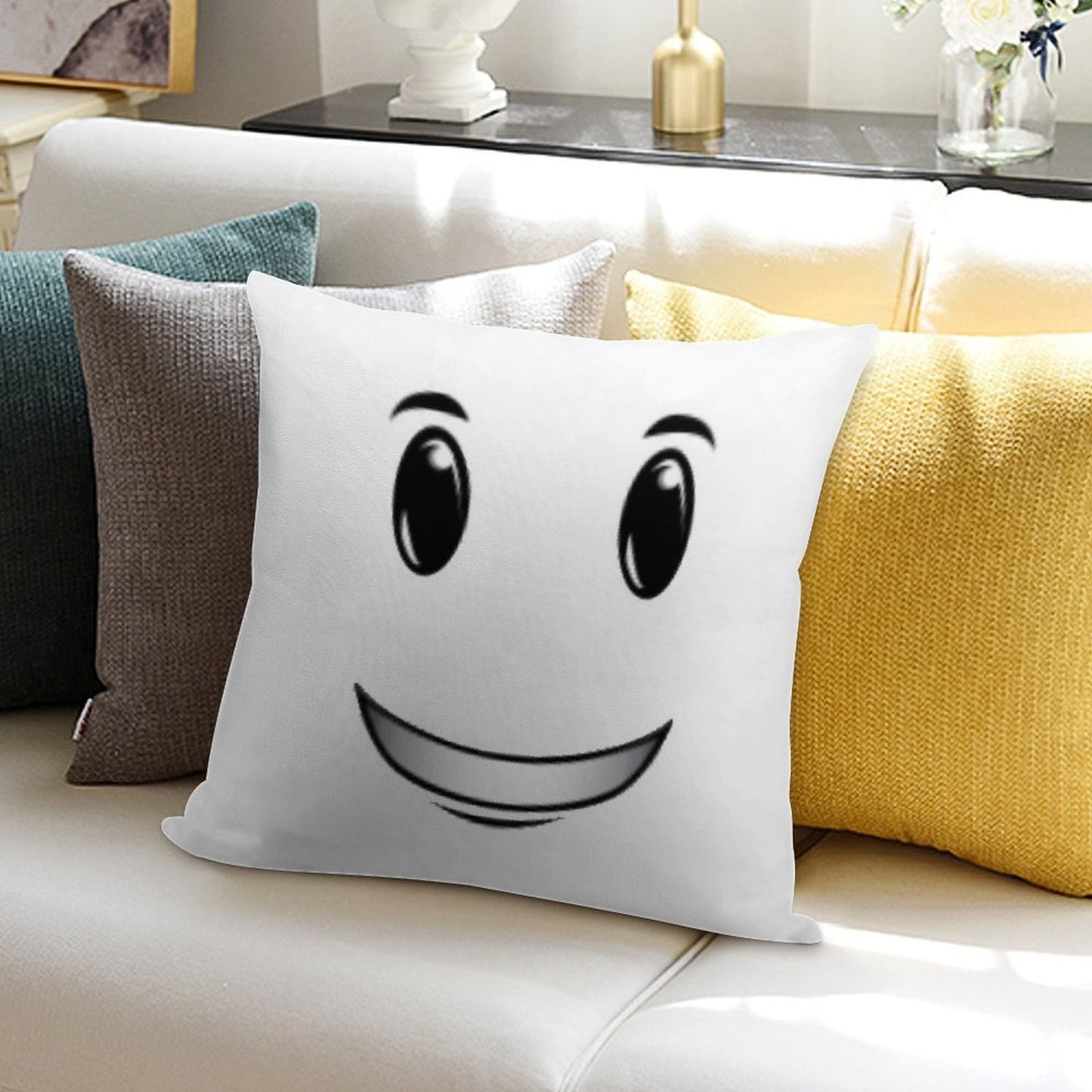 Winning Smile Soft Easy Maintenance Throw Pillow