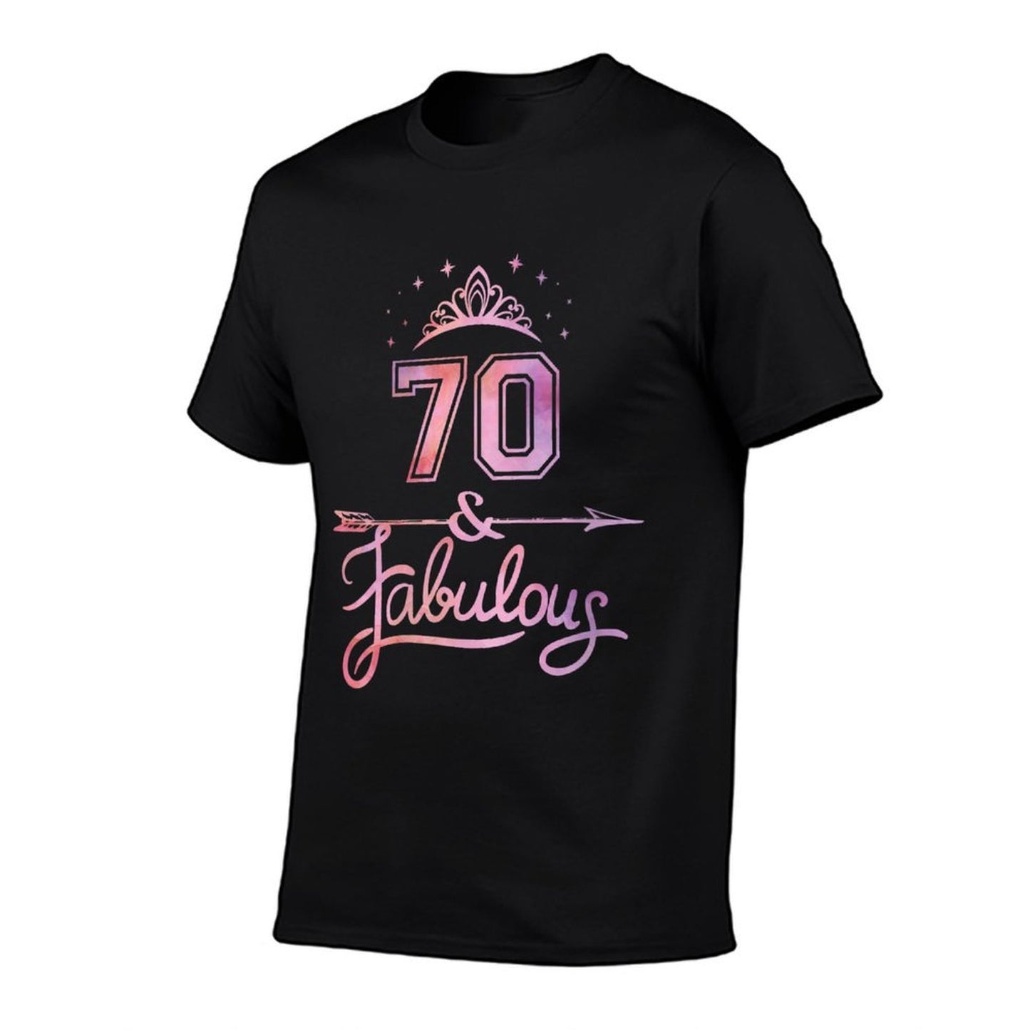 Womens Women 70 Years Old And Fabulous Happy 70th Birthday Graphic-printed T-Shirt