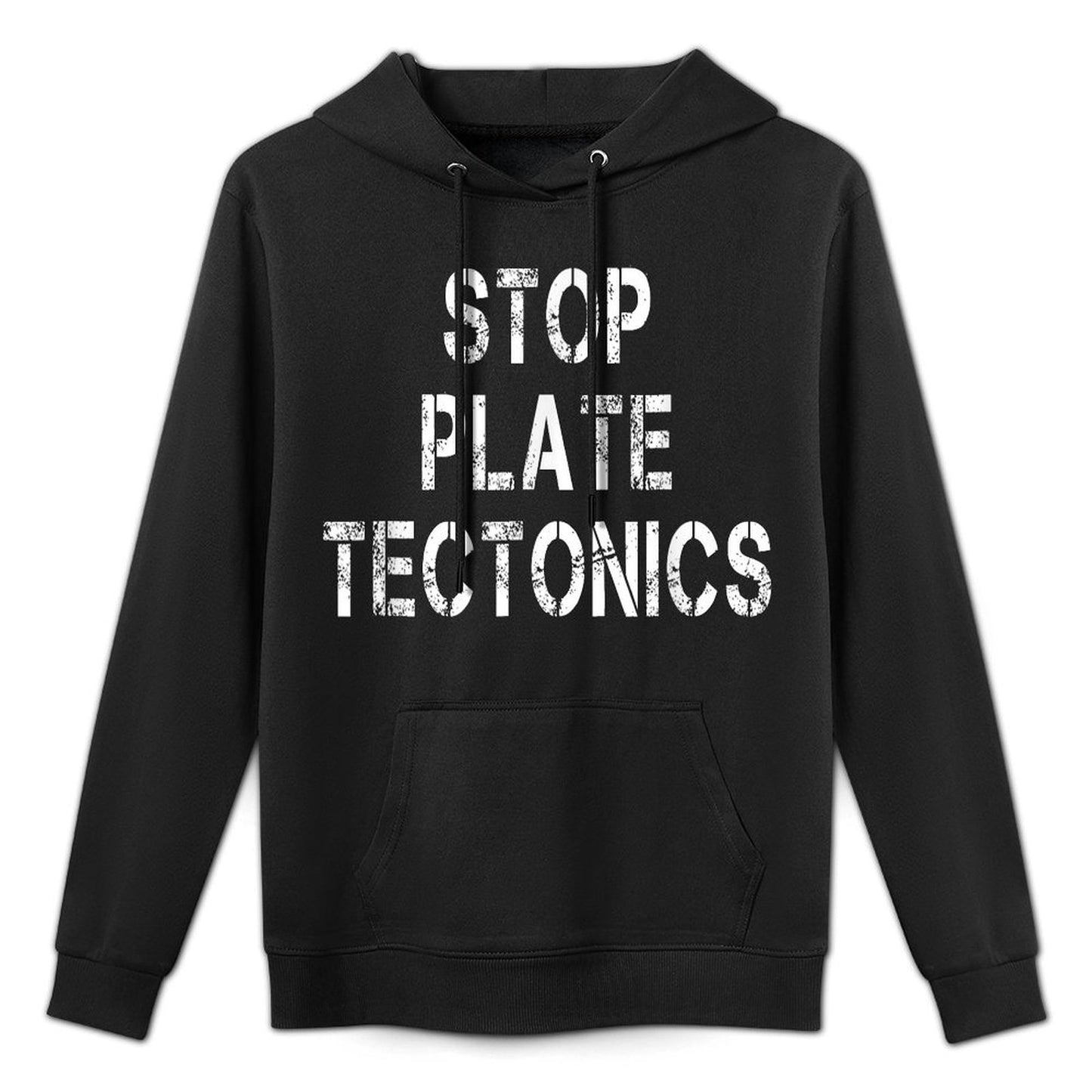Stop Plate Tectonics Geology Hilarious Meme Cotton-Polyester Blend Hoodie