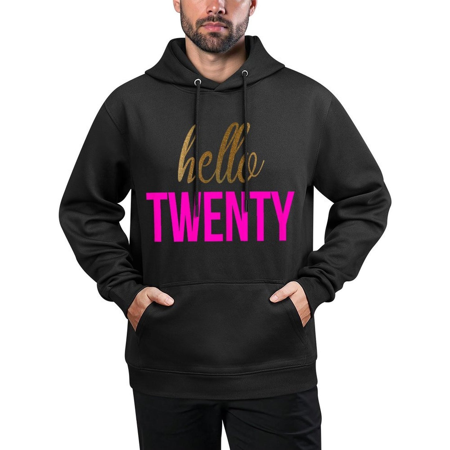Womens Hello Twenty 20th Birthday Customizable Surface Hoodie