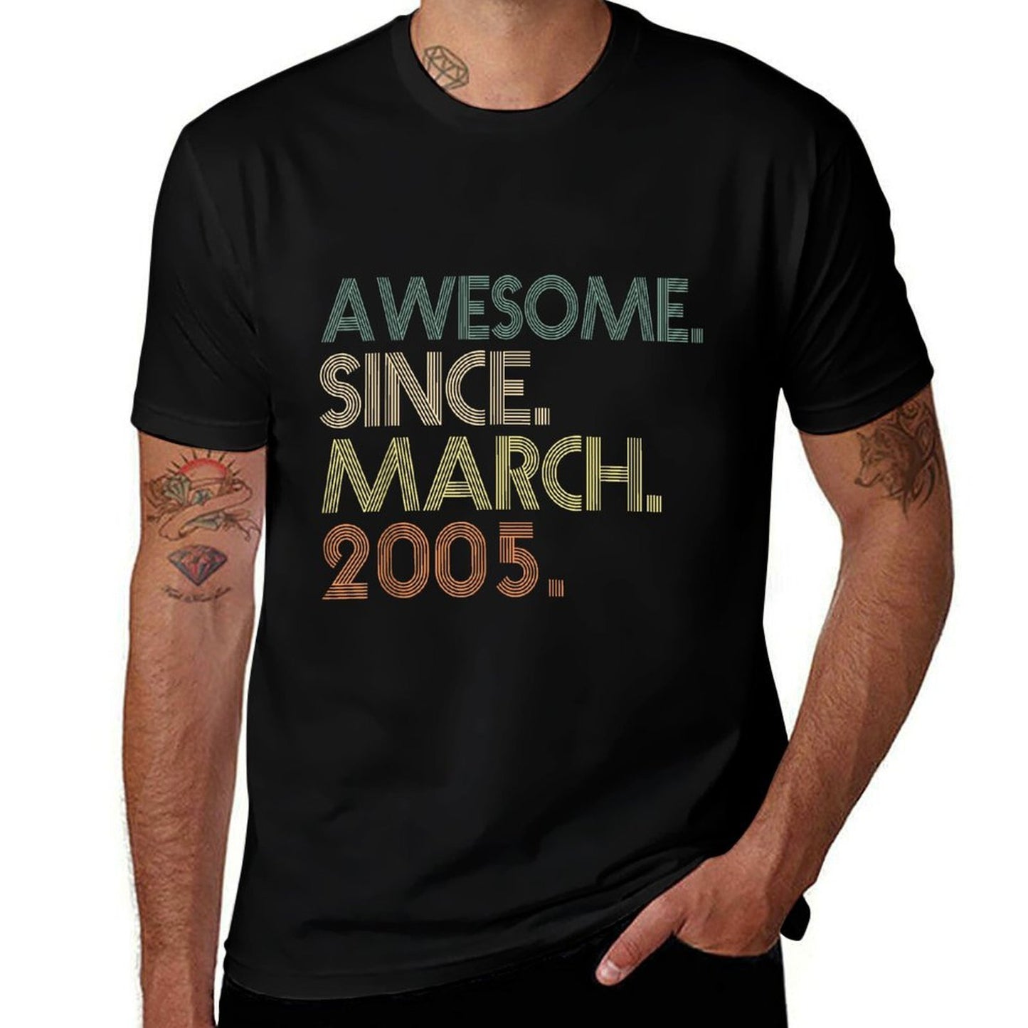 17th Birthday 17 Years Old Awesome Since March 2005 Relaxed-fit T-Shirt