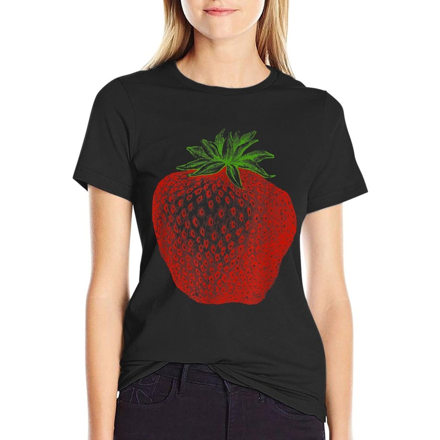 Strawberry Botanical Art Fresh Strawberries Fruit Picking Quick-drying T-Shirt