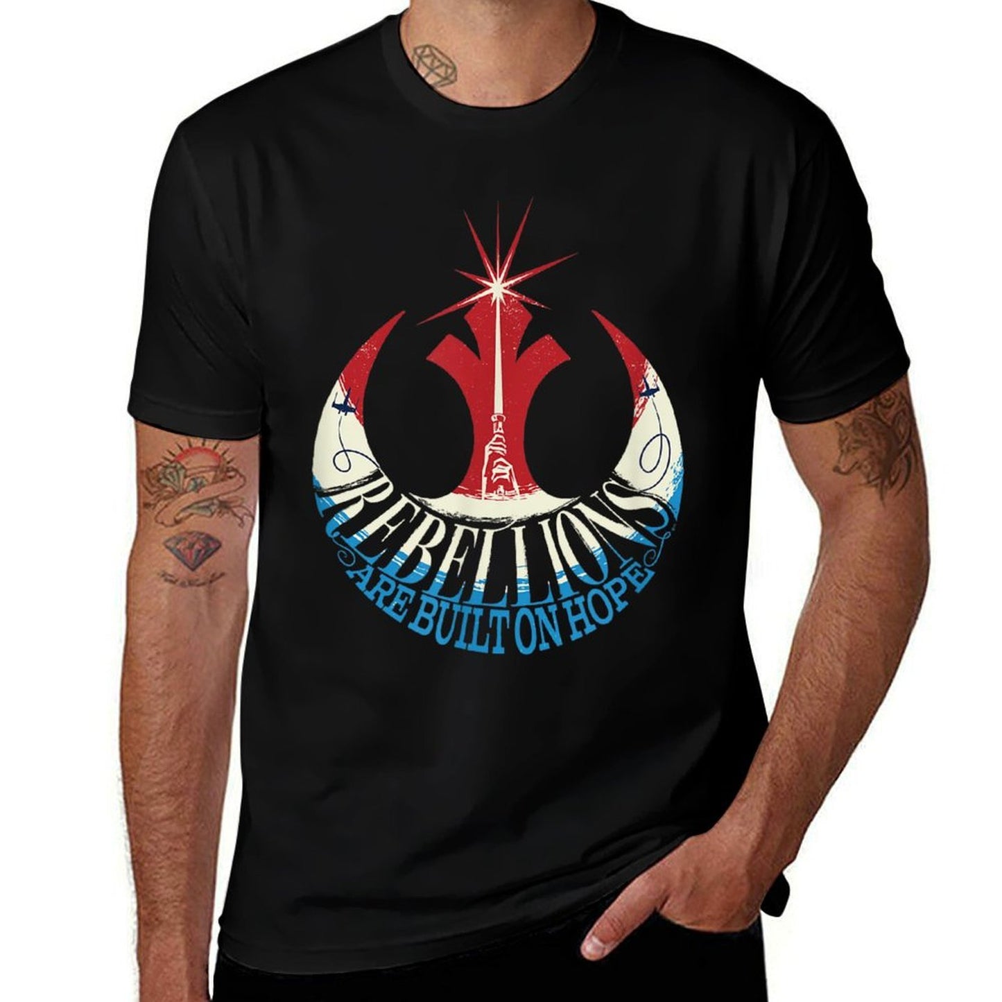 Star Wars Rebel Alliance Rebellions Are Built on Hope USA Oversized Silhouette T-Shirt