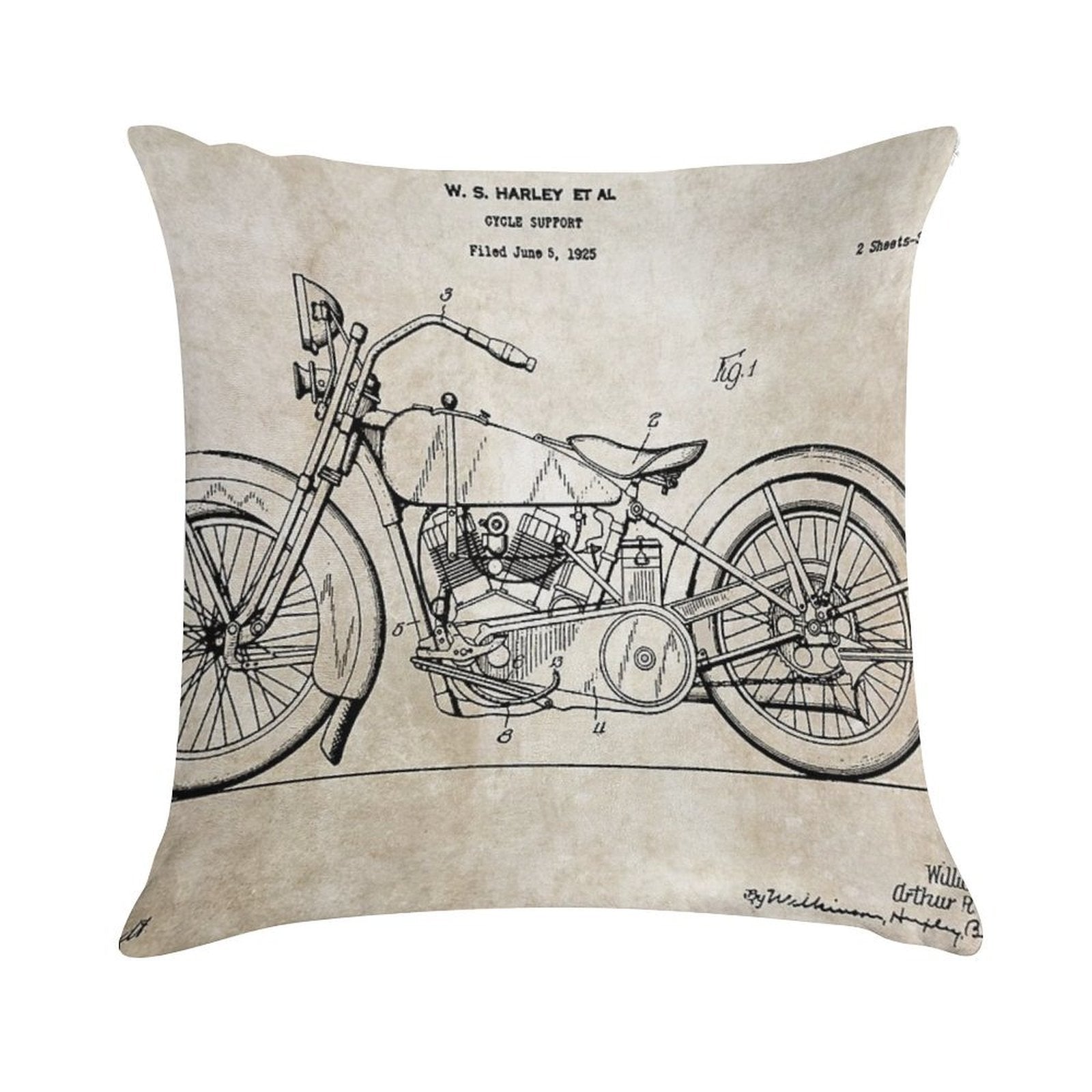 Harley Davidson Soft Skin-Friendly Throw Pillow