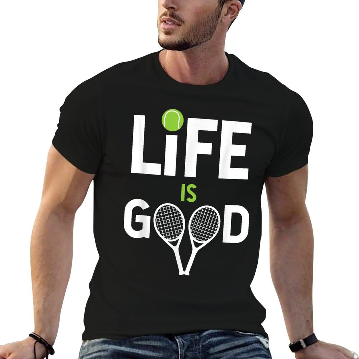 Tennis Is Good Tshirt Tennis Is Good Life Awesome Tennis Pla Relaxed-fit T-Shirt